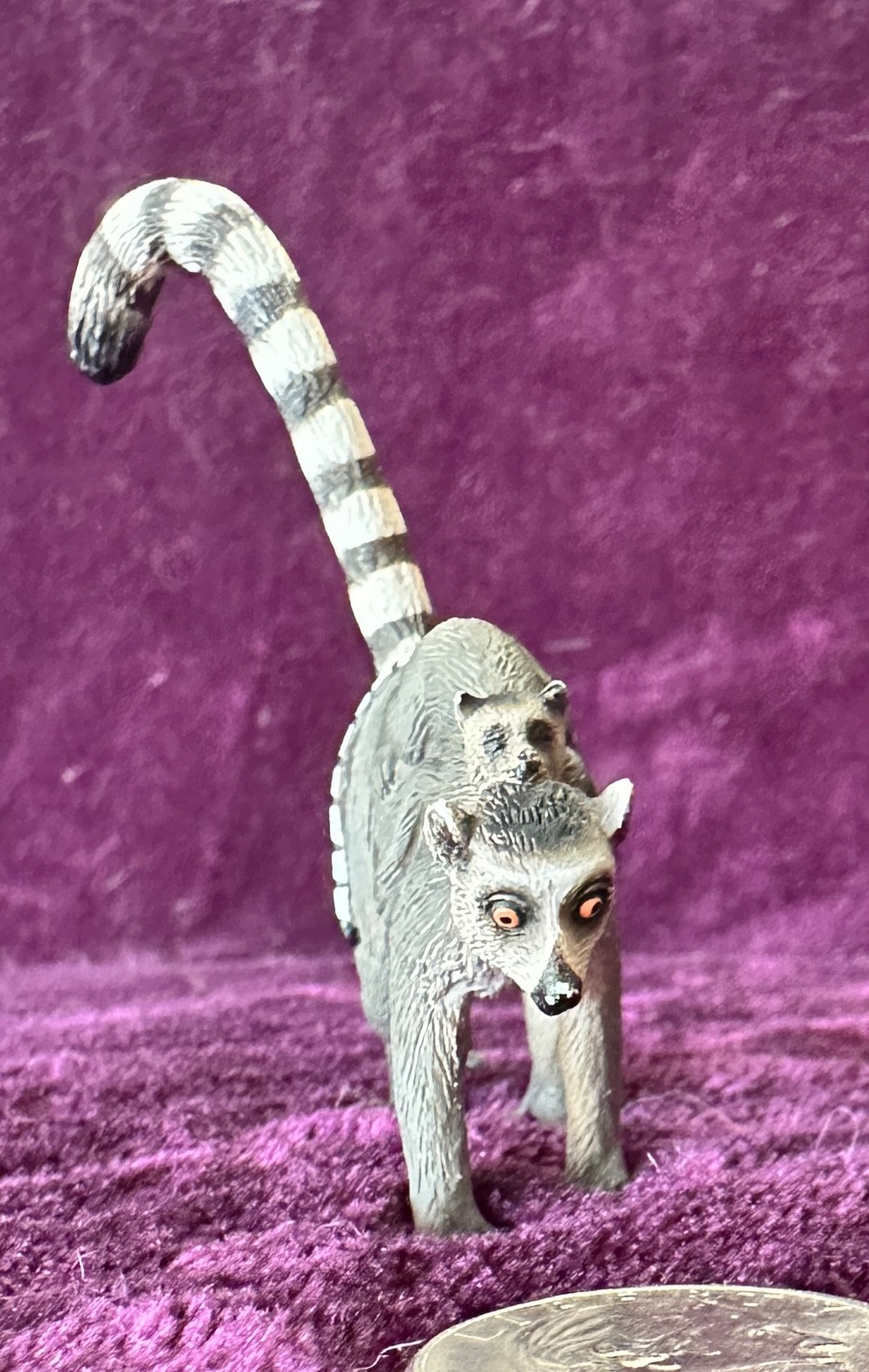 Schleich & Papo Wildlife Lot – Bobcat, Lemur w/ Baby, Meerkats – Excellent Cndtn