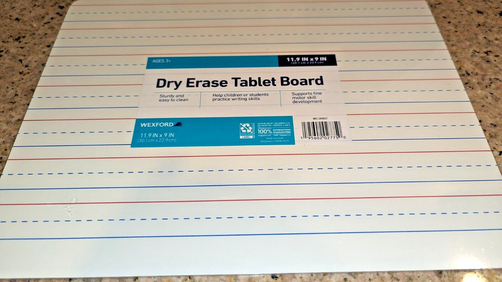 WEXFORD Lined Blank Dry Erase Tablet Board for Students Home School Writing Math