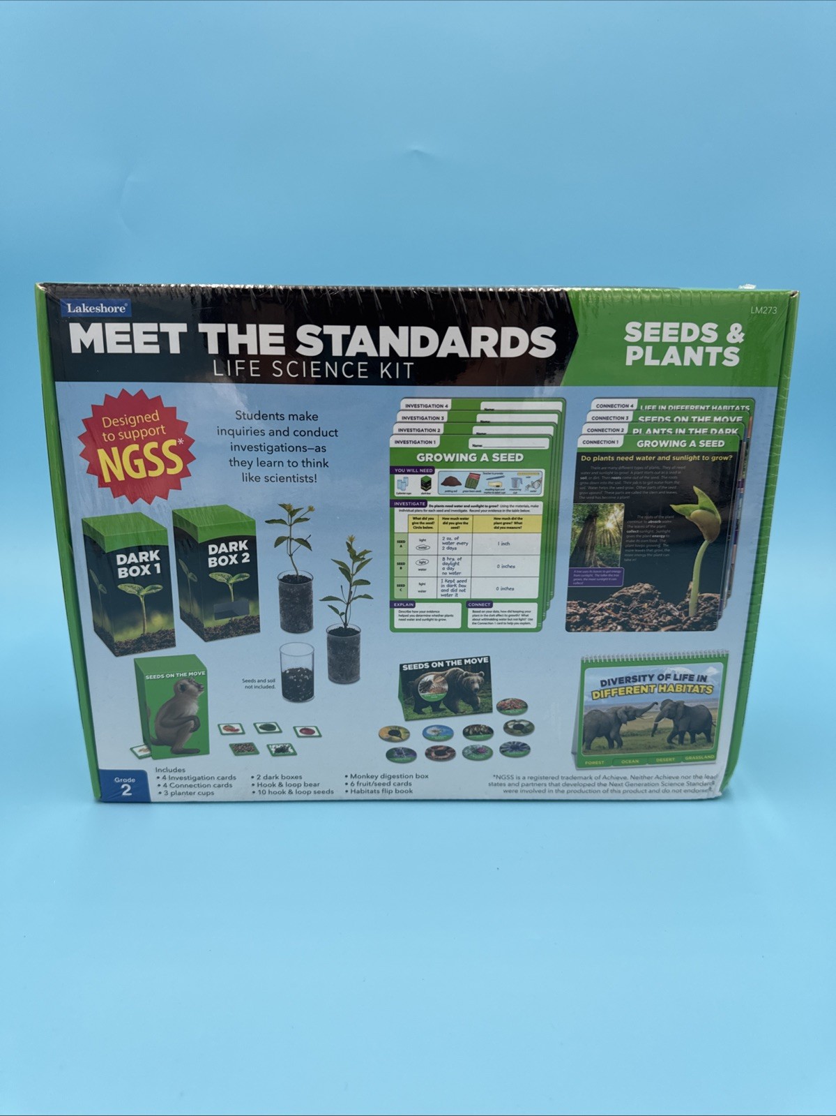 Lakeshore – Meet the Standards Life Science Kit, Seeds & Plants- New!! LM273