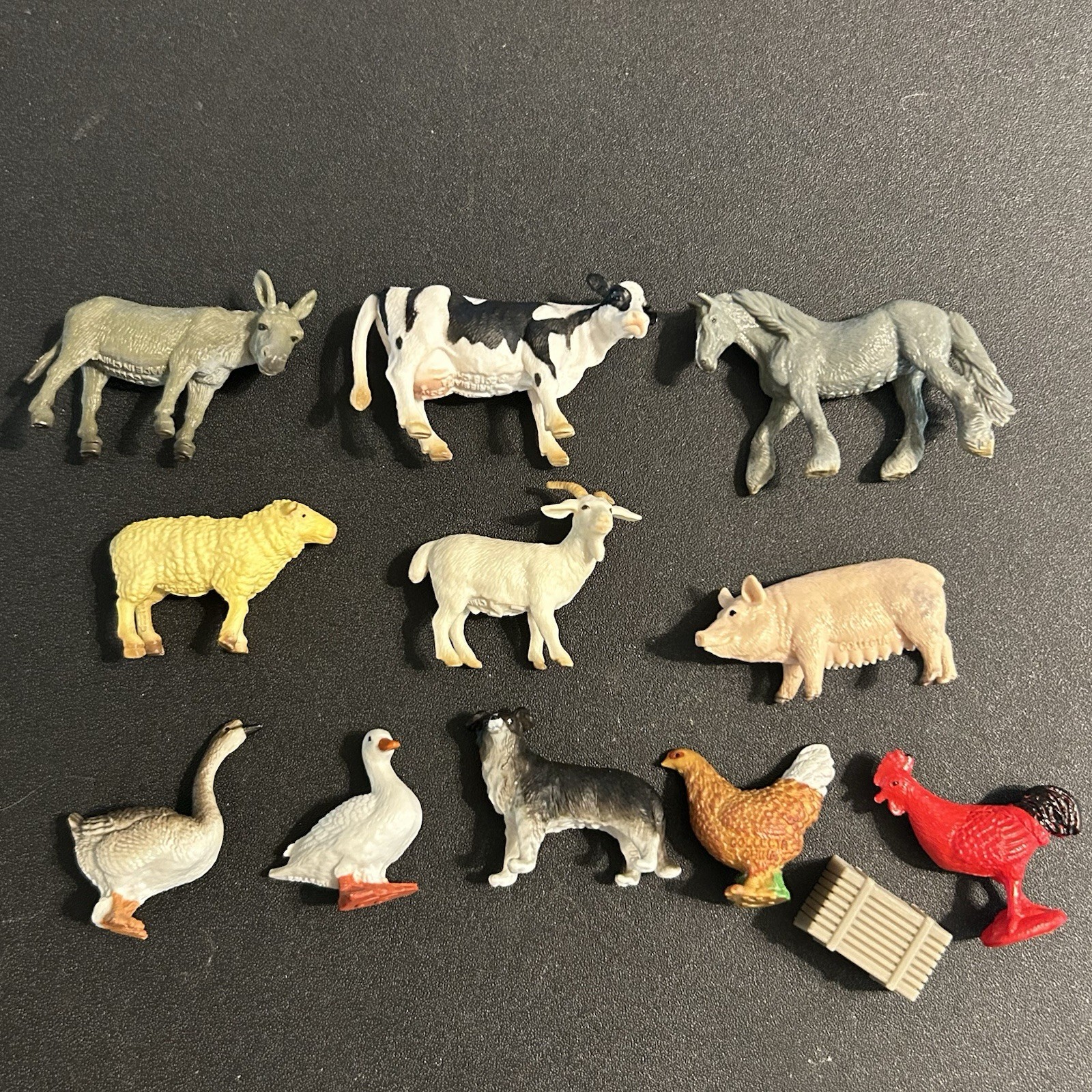 10 CollectA Play Farm Animals Donkey Horse Pig Cow Chicken Geese Goat Sheep Dog