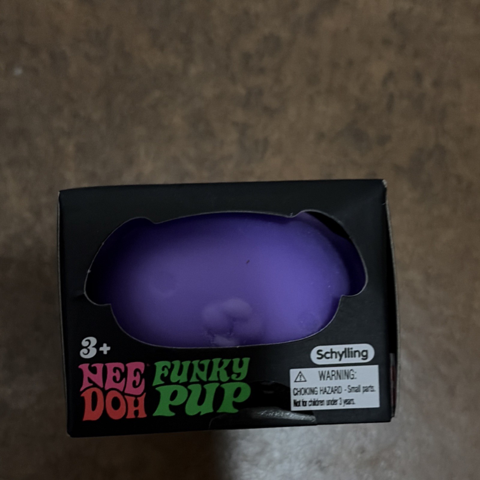 NeeDoh Funky Pup Tactile Squish Squeeze Toy Purple 3+