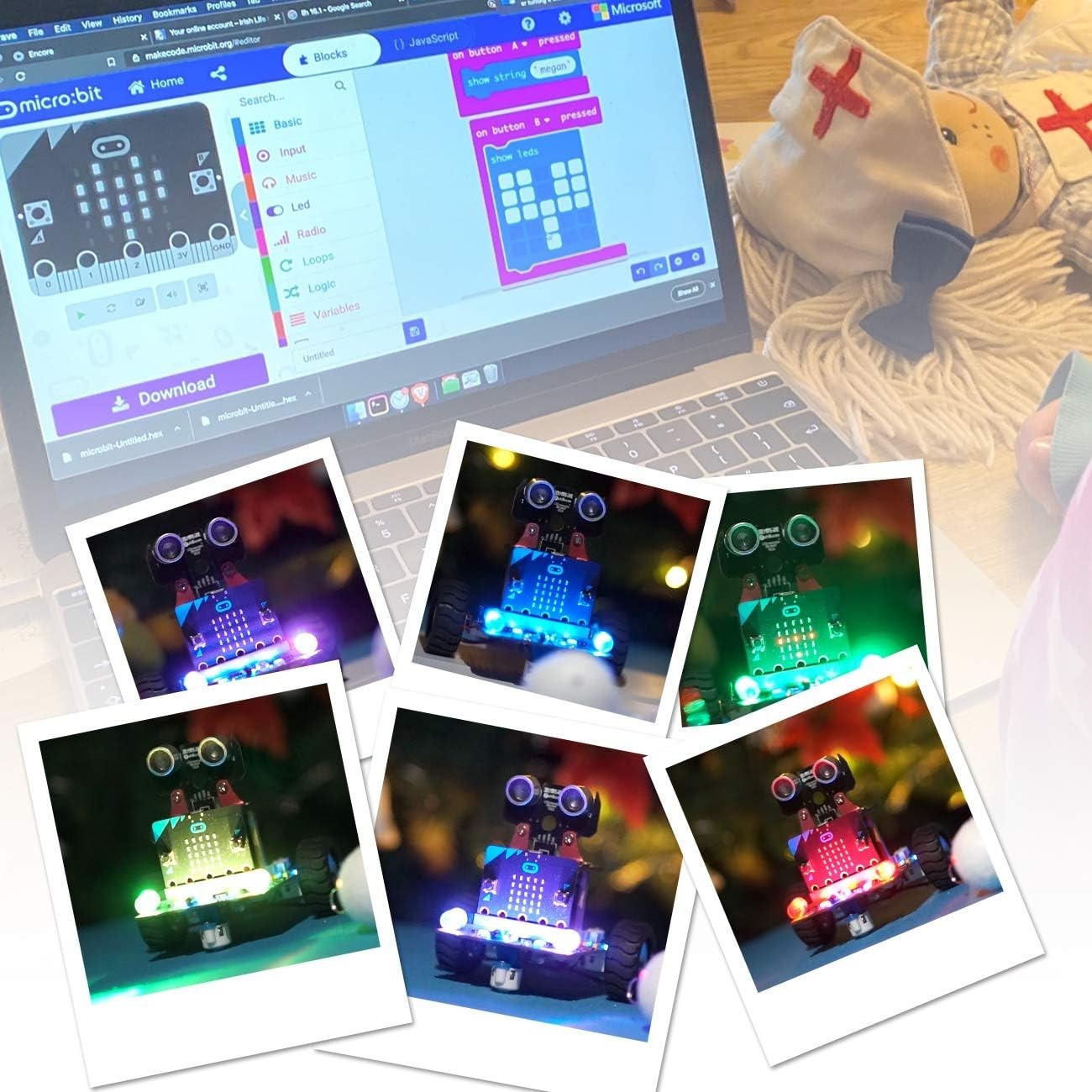 Yahboom Micro:bit STEM Robot Car Kit for Kids Coding Python Robotics DIY