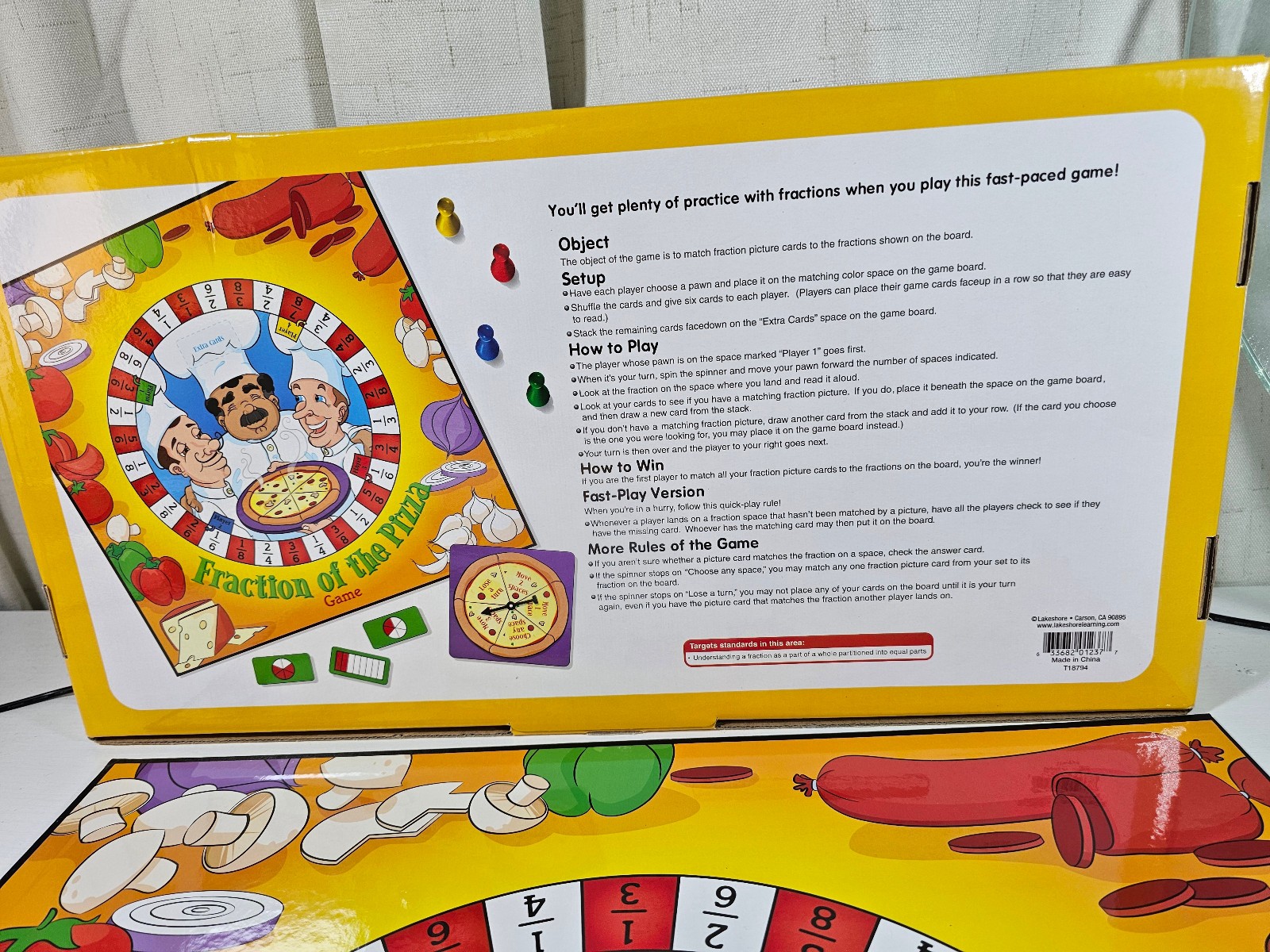 LOT Fraction Pizza Game, 120 Number Board, Abacus, Money Puzzle Homeschool