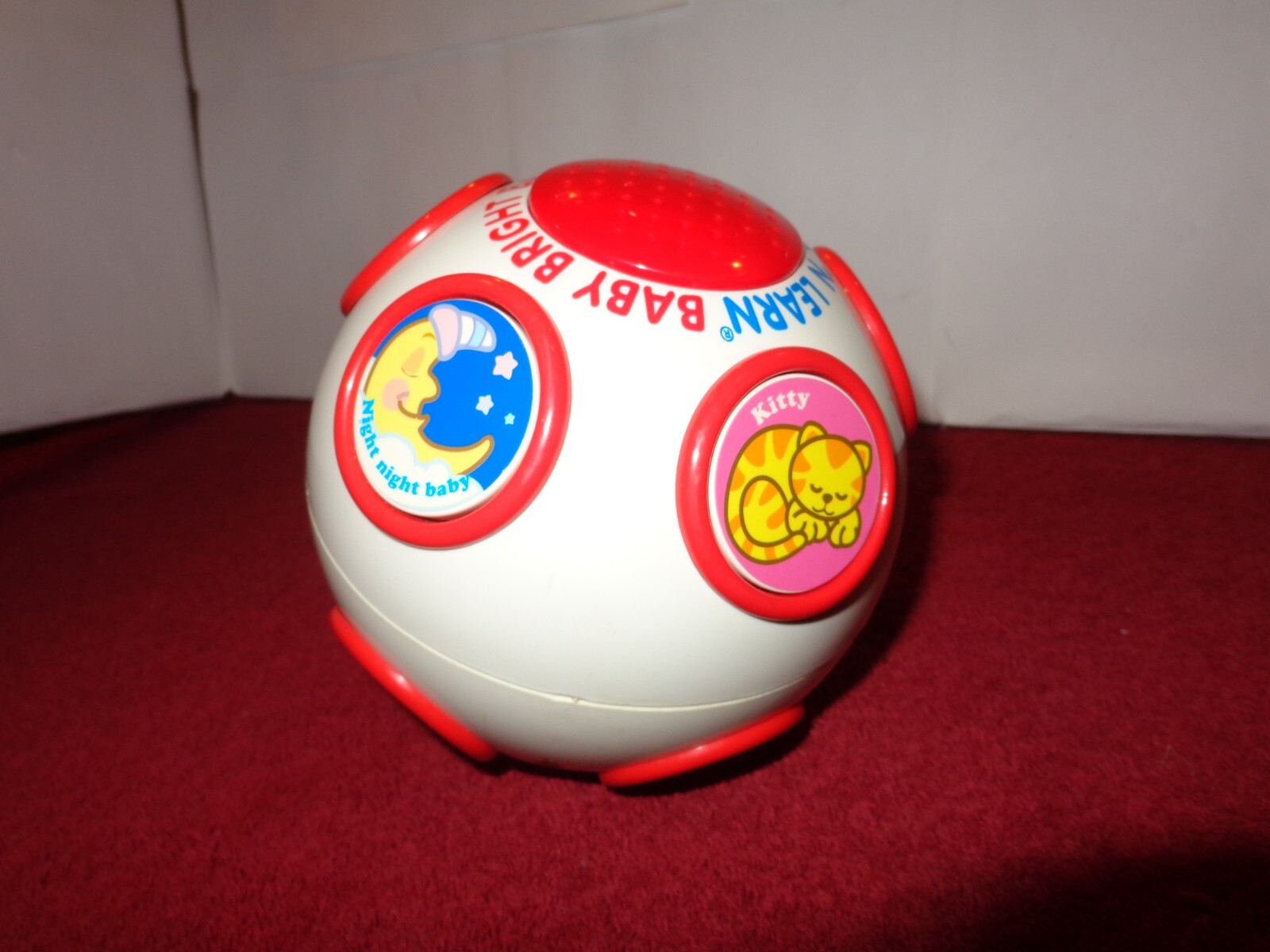 6 in TALK & LEARN BABY BRIGHT BALL -FUN TOY GOOD WORKING CONDITION TESTED – L224