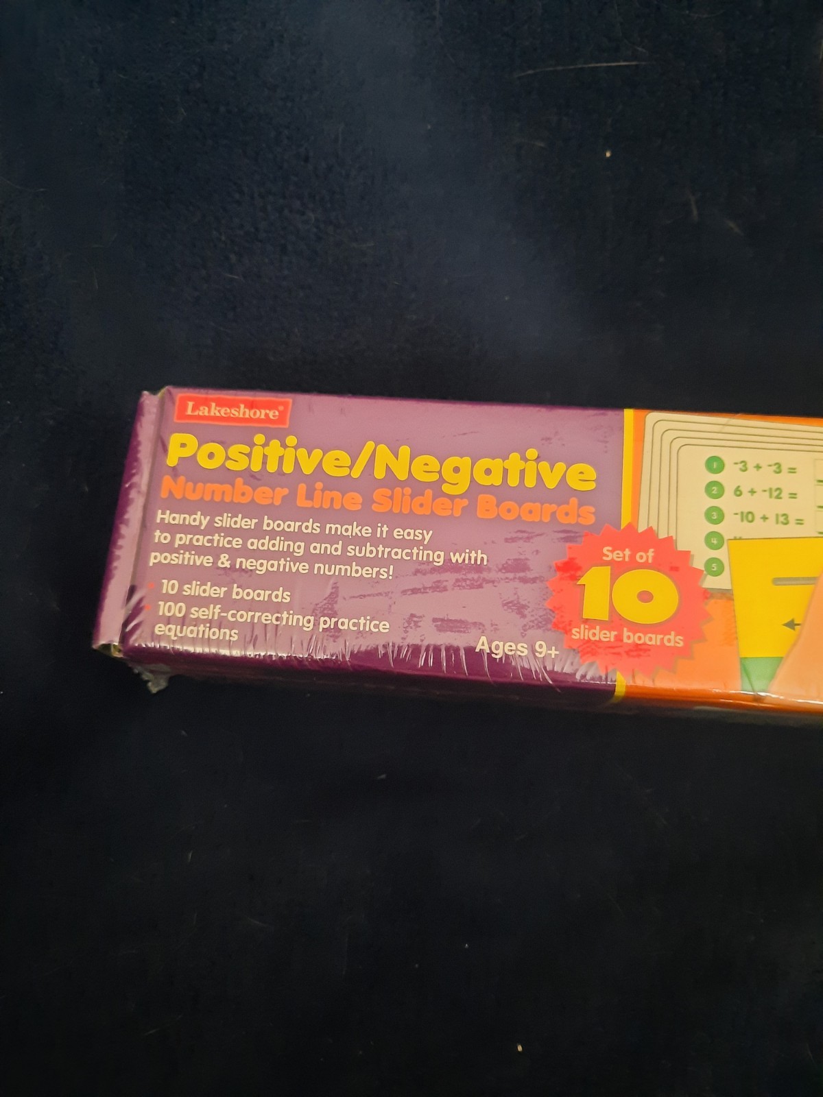 Lakeshore Positive/Negative Number Line Slider Boards Set of 10, Ages 9+ JJ597
