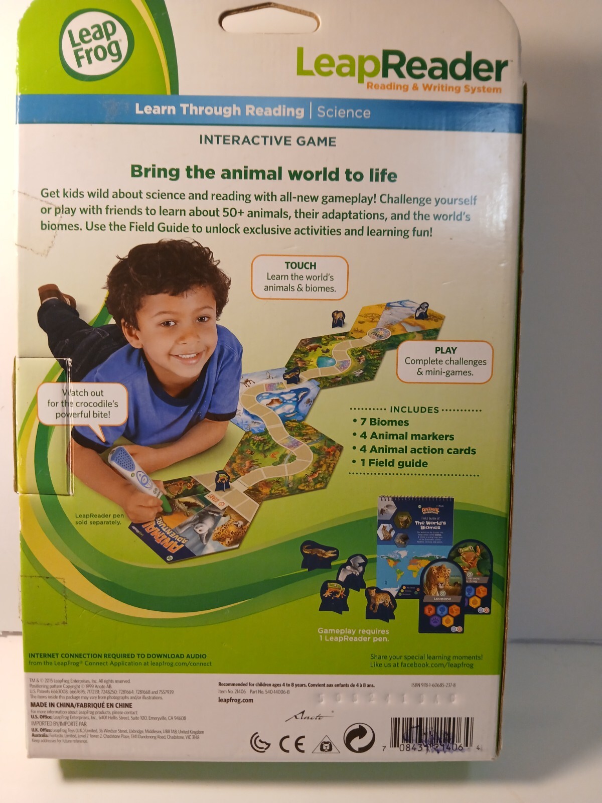 LeapFrog LeapReader Animal Adventure Interactive Board Game