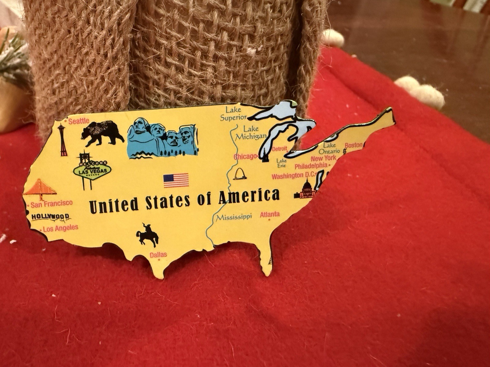Ata-Boy Magnetic World Map Play-n-Learn United States Piece 1
