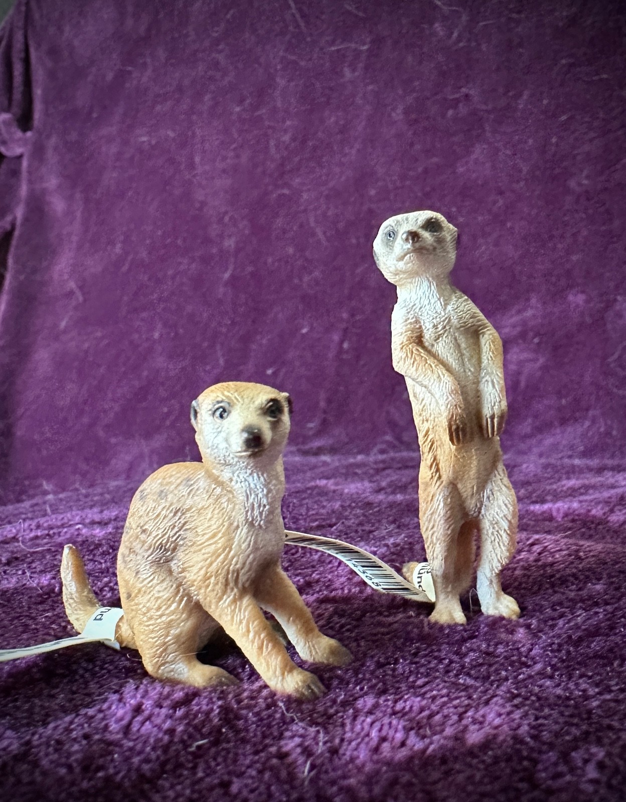 Schleich & Papo Wildlife Lot – Bobcat, Lemur w/ Baby, Meerkats – Excellent Cndtn