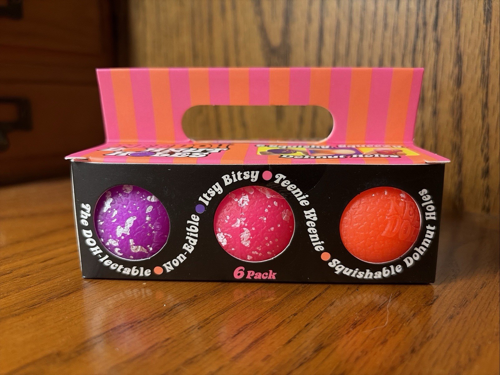 NeeDoh 6 Pack Donut Holes Squishy Squeezy Multi Color NEW In Box
