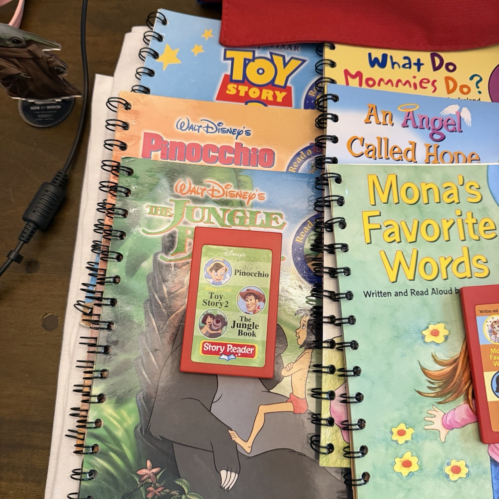 Children’s Story Reader System Lot- 24 Books, 12 Cassettes, and Backpack