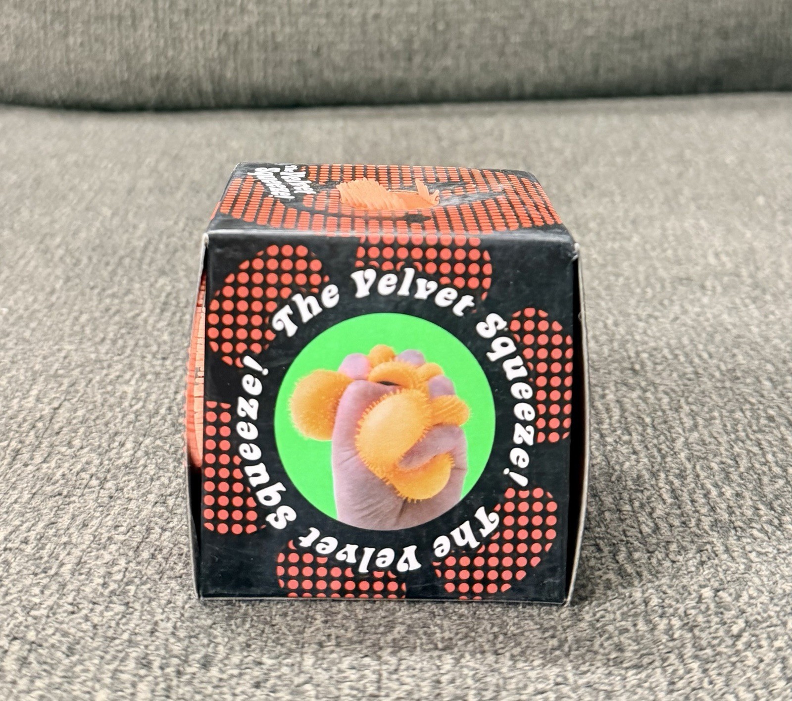 ORANGE Needoh FUZZ BALL Flower Power Nee Doh Squish Stress Ball NEE-DOH Fuzzball