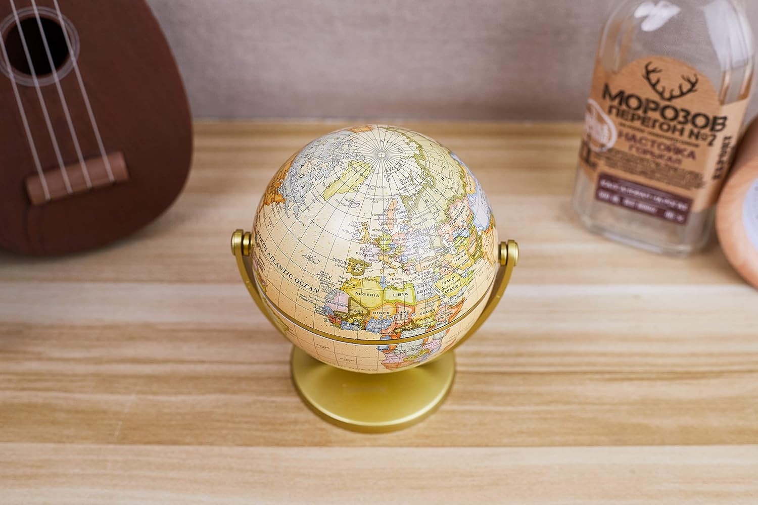 WORLD GLOBE EARTH Map Rotating Geography Ocean Classroom Learning Desktop