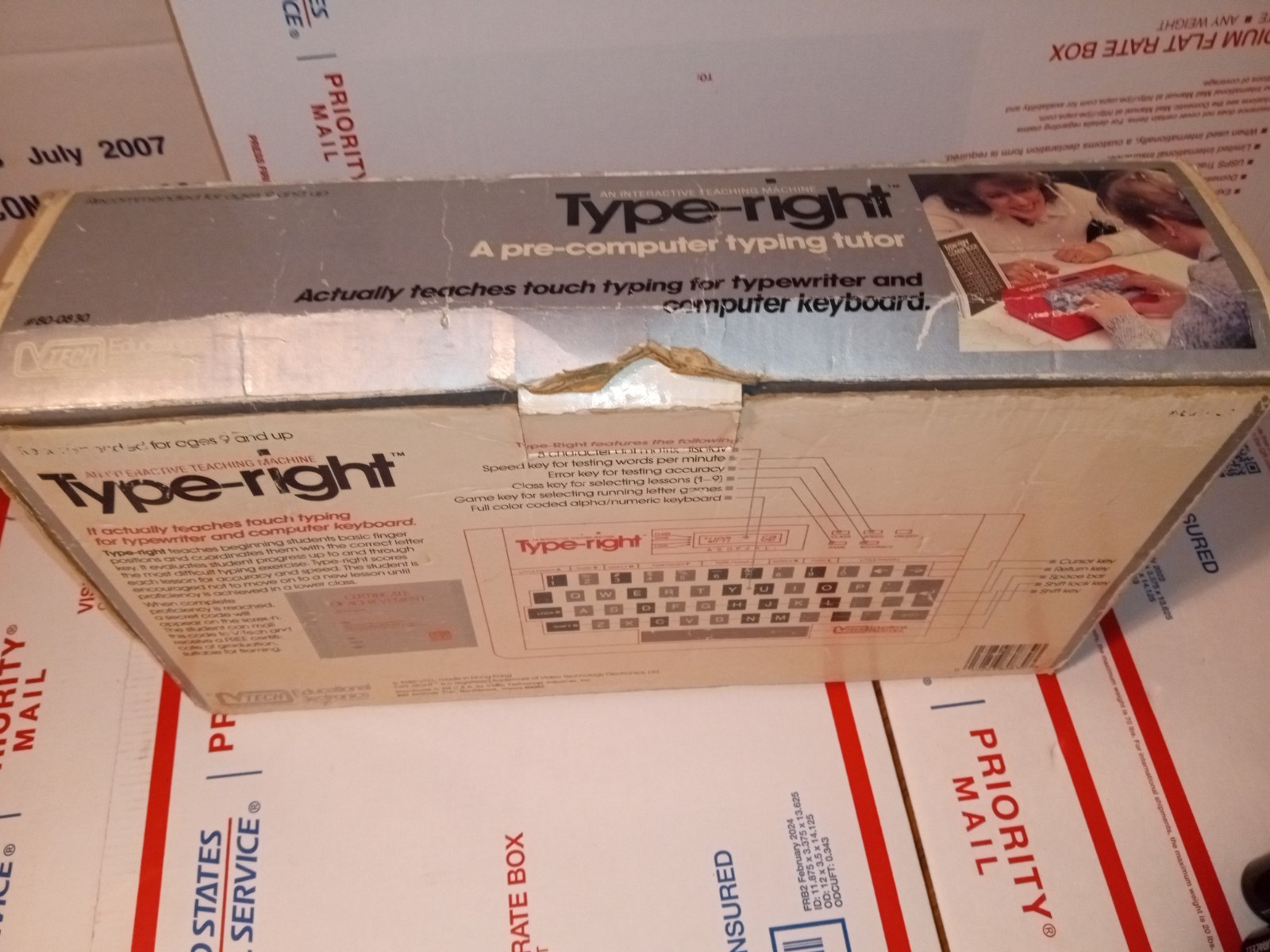 VTech Type-Right Pre-Computer Typing Tutor Vtg 1985 w/ Course Book And Tape