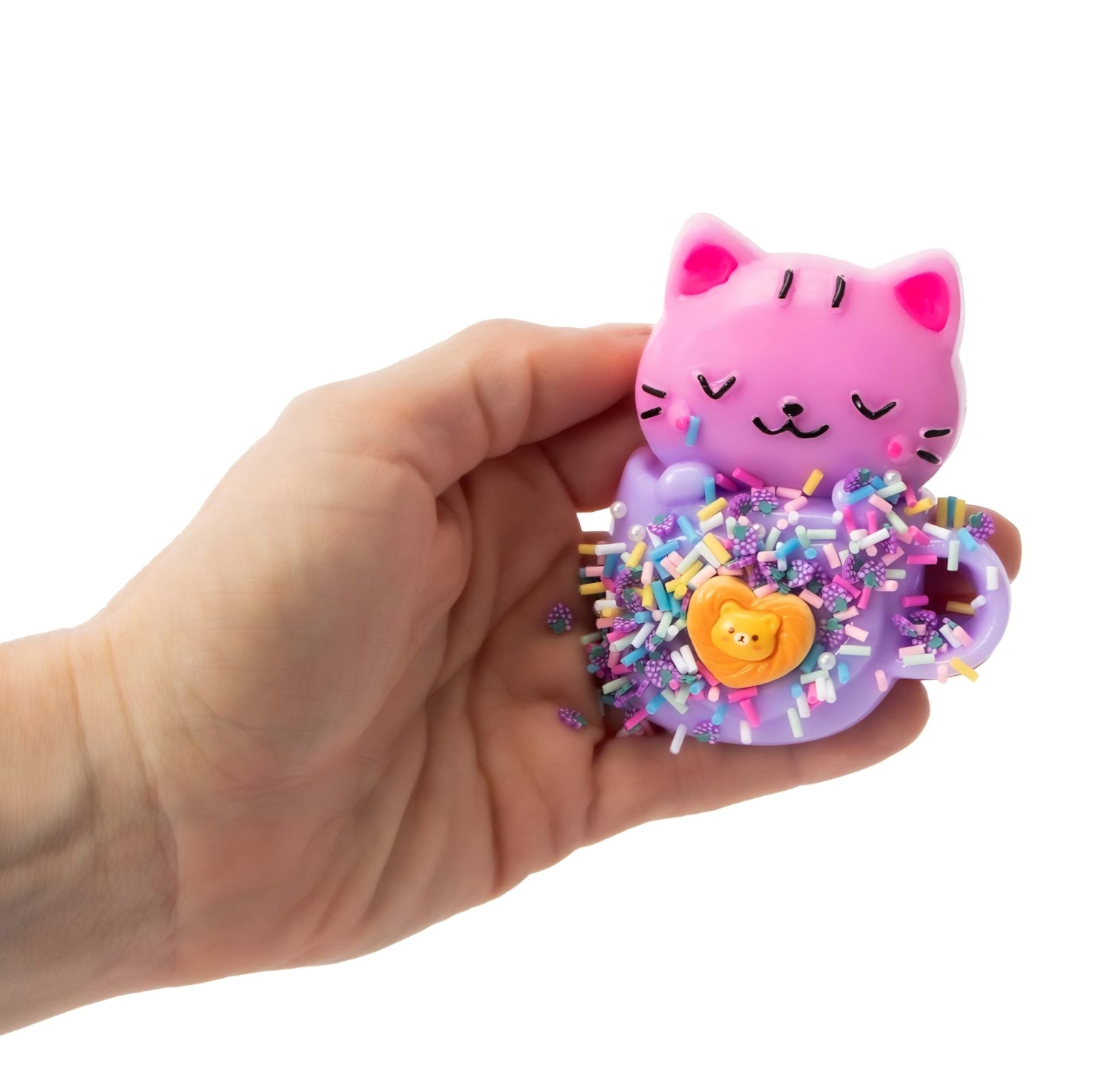 Taba Jelly Squeezeables Pink Cat Mug Squishy, Kaylee Kitty Squishi Squeeze Toy