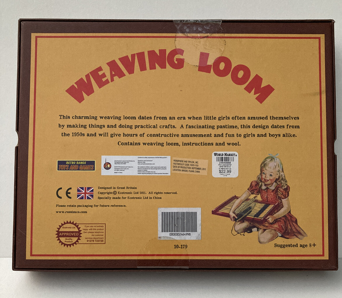 Retro Range Toys and Games Weaving Loom Designed In Great Britain