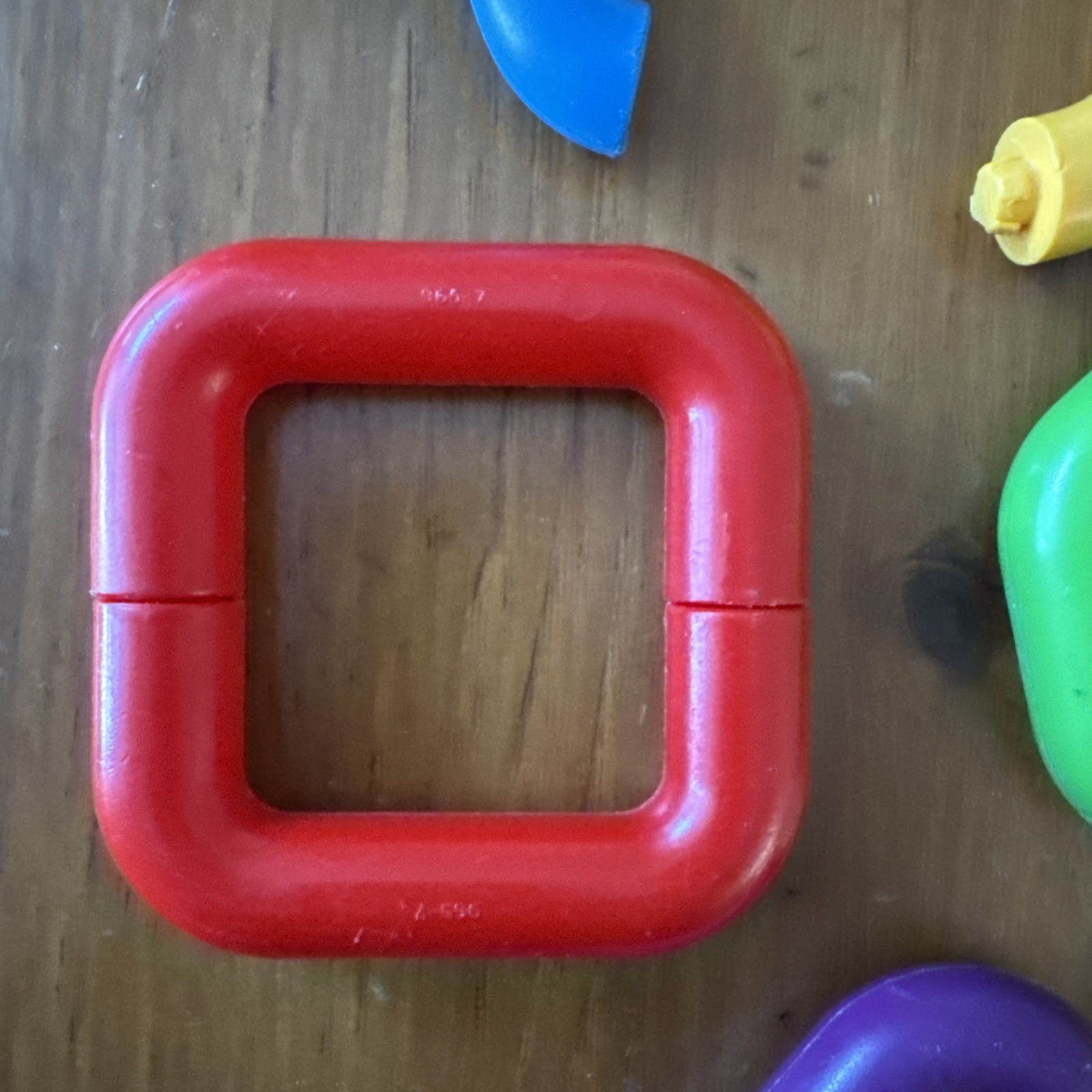Vintage TUPPERWARE Tuppertoys LINK A LOT Links Shapes Linking Toy Chain Partial