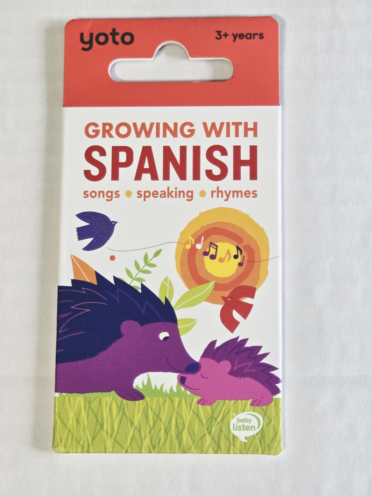 Yoto Card Growing With Spanish NEW Sealed Baby Listen Kids Audio Songs Rhymes 3+