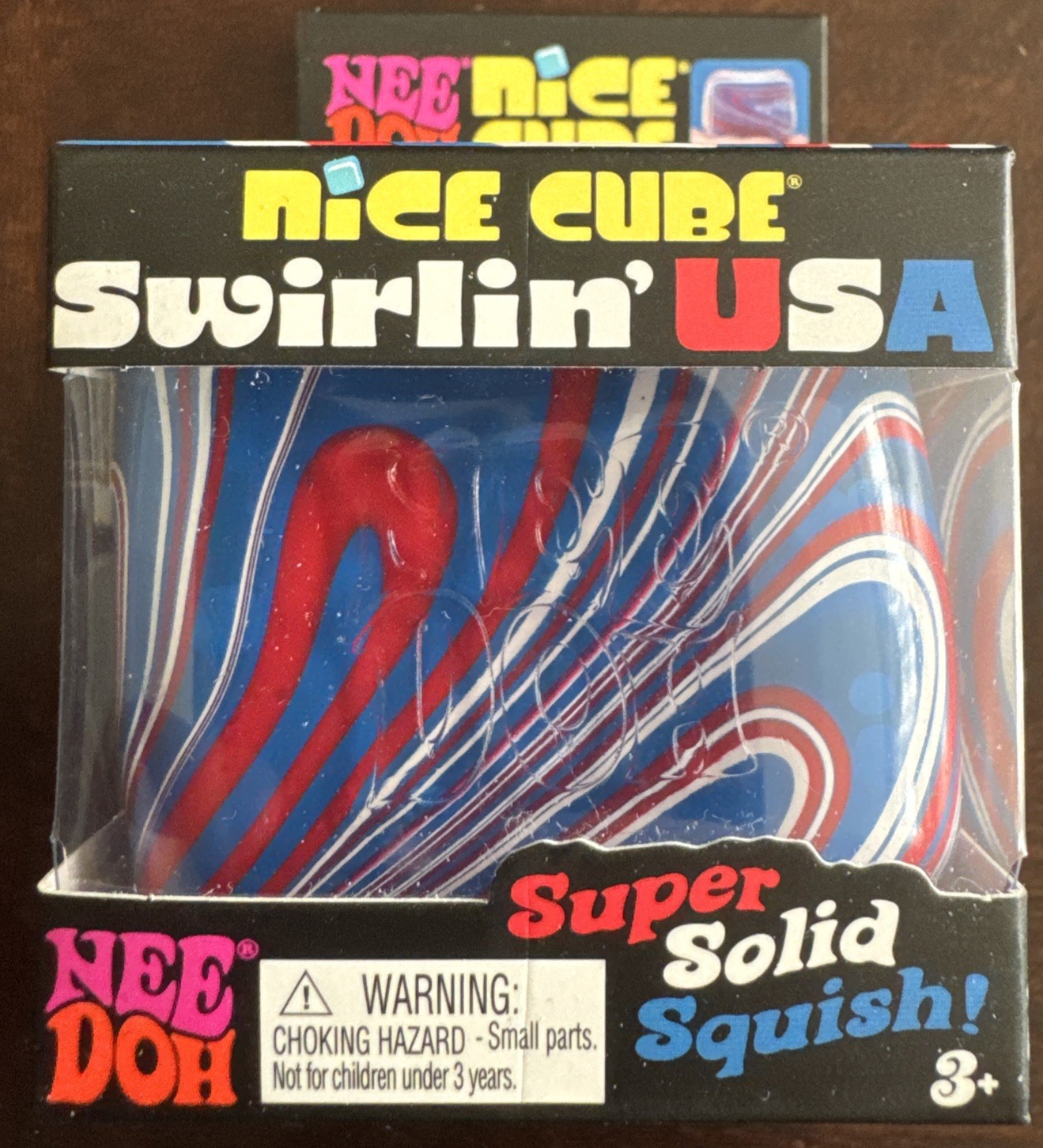 NEE DOH NICE CUBE SUPER SOLID SQUISH RARE SWIRLIN USA SEALED IN BOX