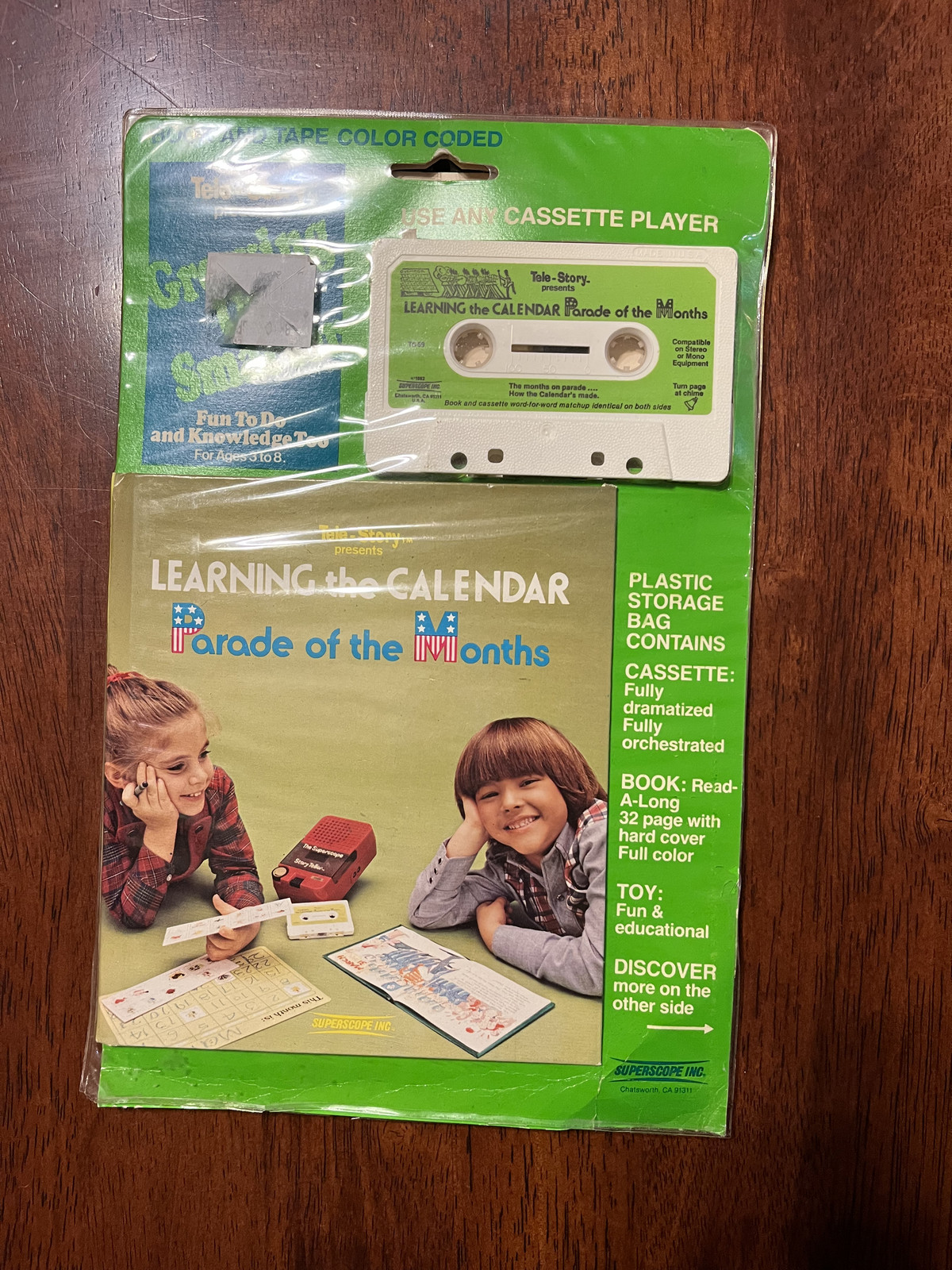 Vintage 1982 Learning the Calendar Parade of the Months Cassette Book Set Sealed