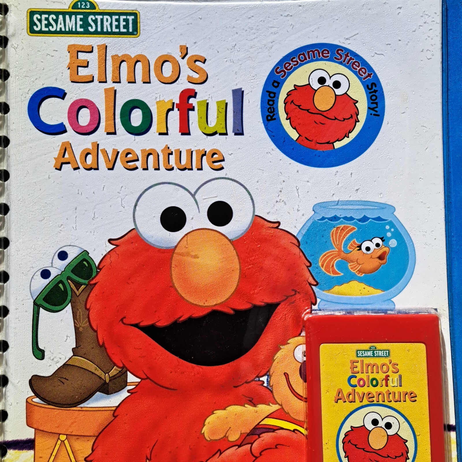 Sesame Street Elmo’s Colorful Adventure Story Reader Book & Cartridge Sealed NOS
