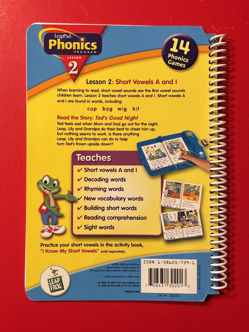 LeapPad Phonics LeapFrog Short Vowels A and I “Tad’s Good Night” Lesson 2