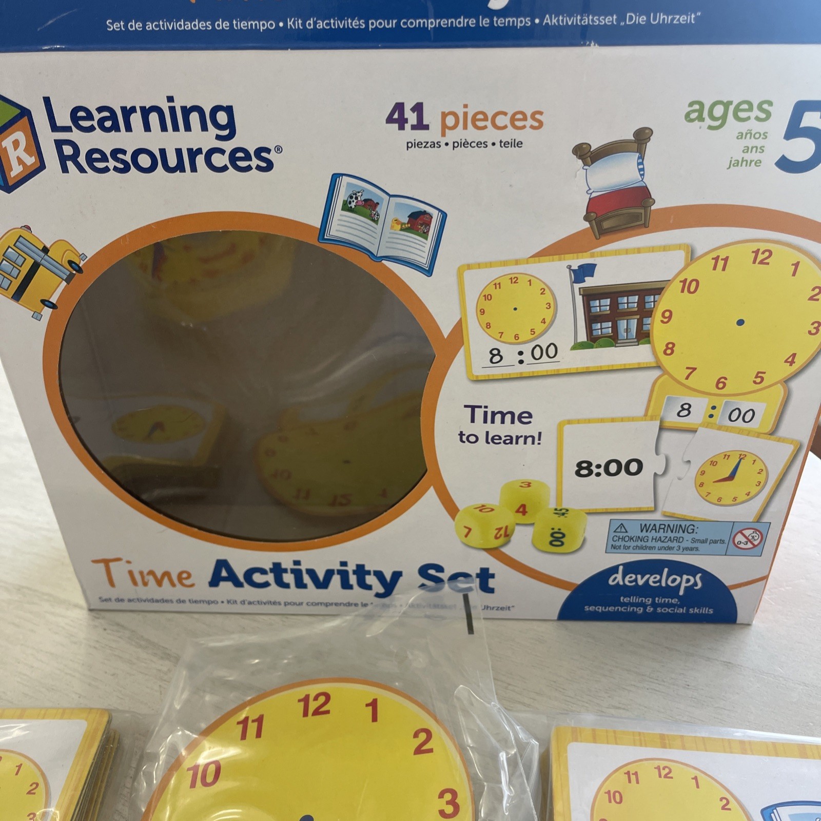 Learning Resources Time Activity Set New Educational Toy 5+ Years HomeschoolFun