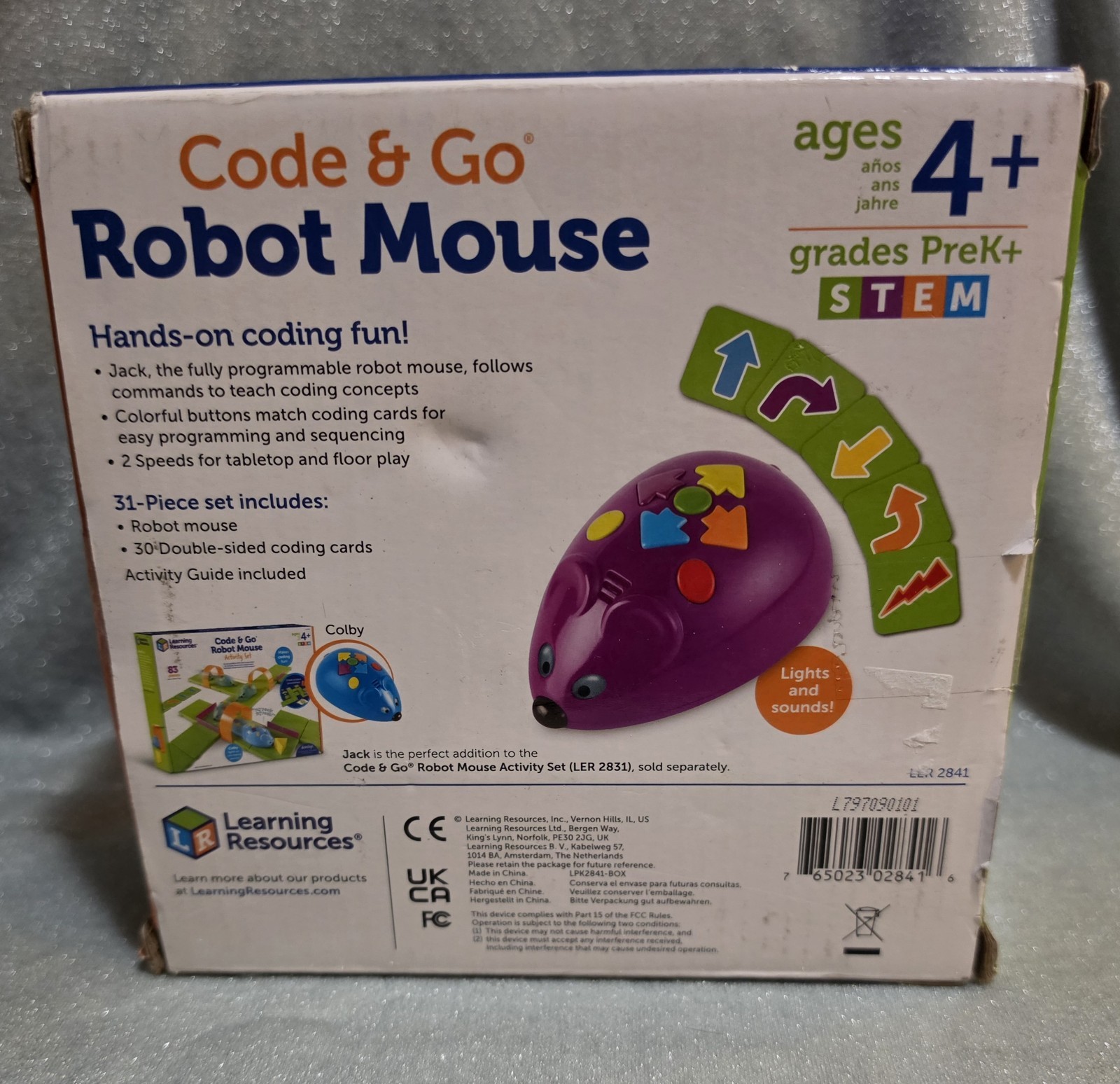 Learning Resources Code & Go Robot Mouse, Coding STEM Toy, 31 Piece Set NIB