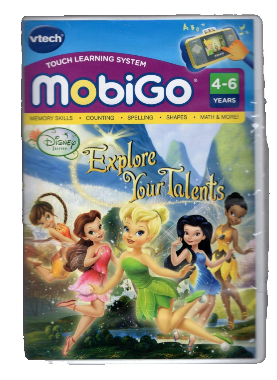 VTech mobiGo Explore Your Talents Learning Game Disney Fairies 4-6 years NEW