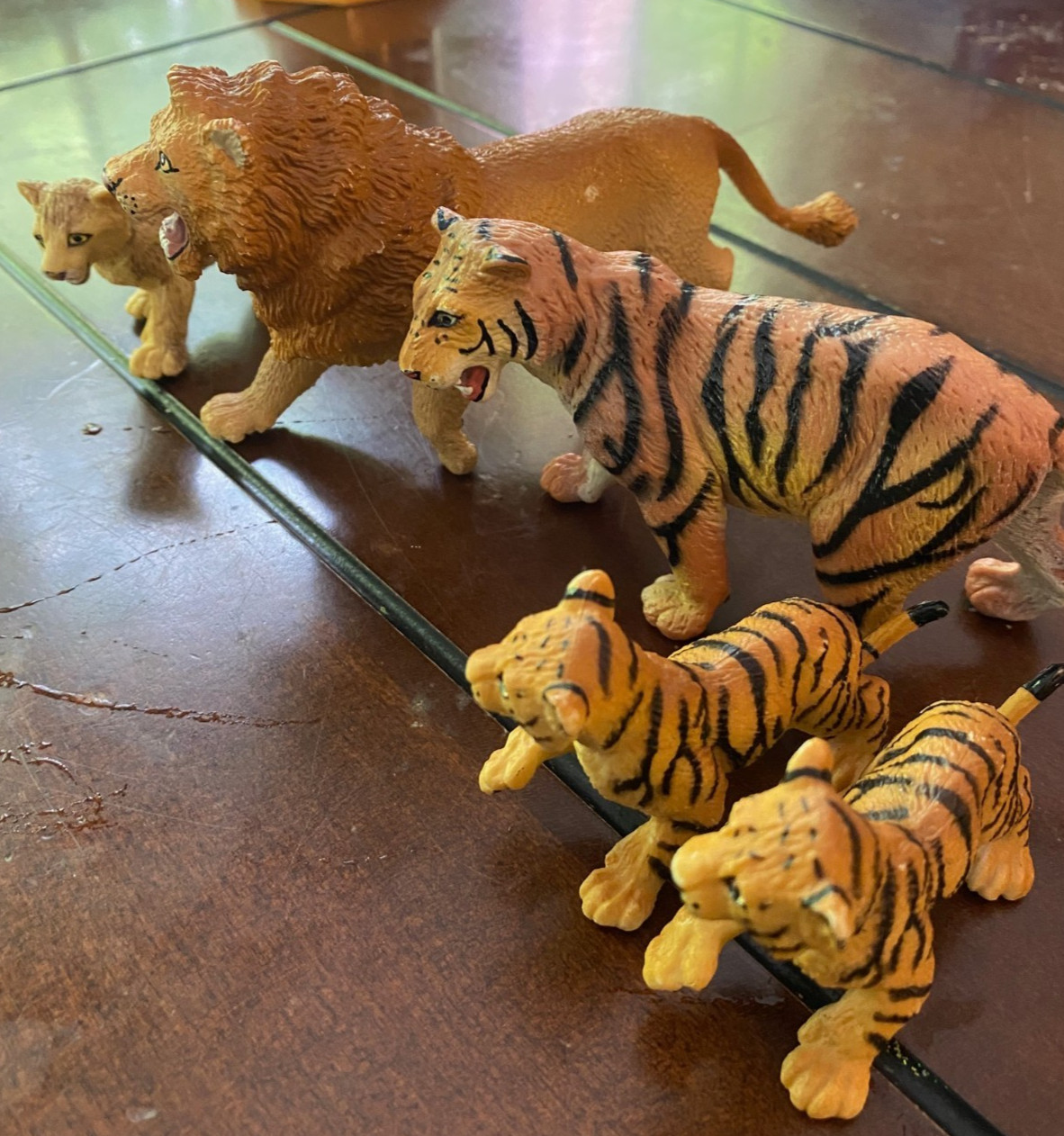Vintage Safari Ltd Lion Tiger Family Cubs Lot Animal Figures 1990s