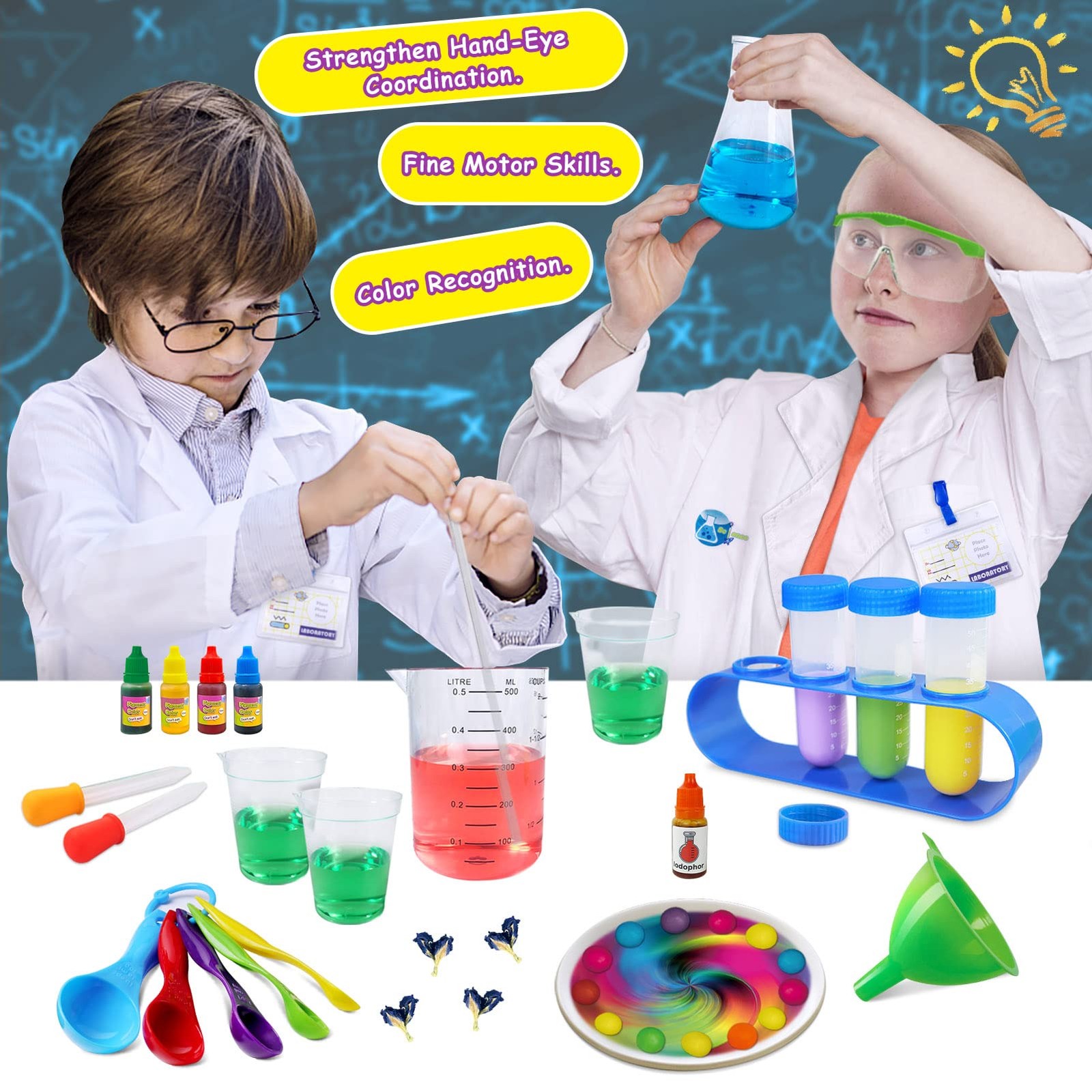 UNGLINGA 30 Experiments Science Kit for Large, With Chemicals