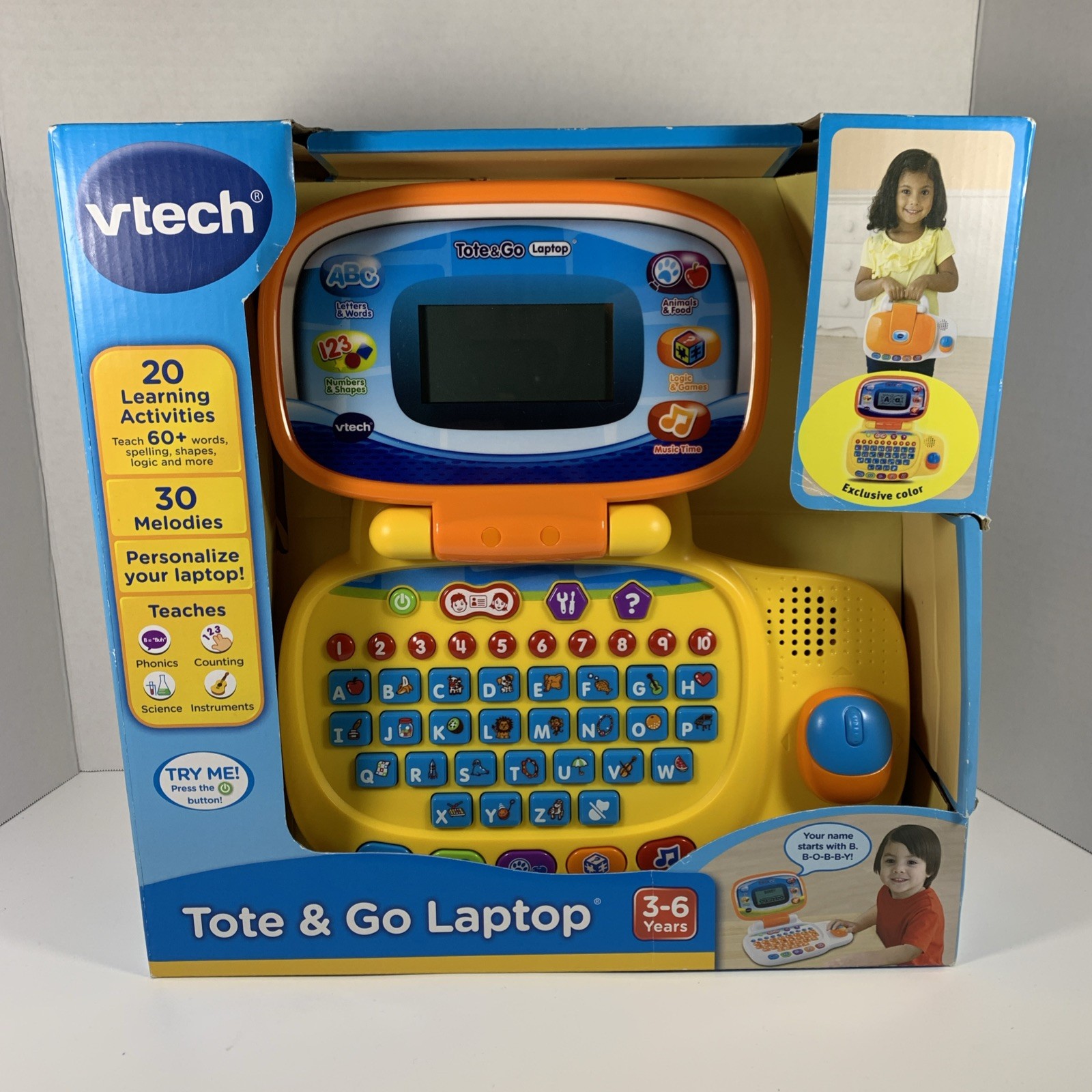 VTECH Tote & Go Laptop Learning Toy Educational Game Exclusive Color NIB