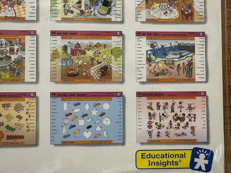 GEOSAFARI 20 Lessons LEARN BASIC SPANISH 10 Cards/20 Lessons EDUCATIONAL INSIGHT