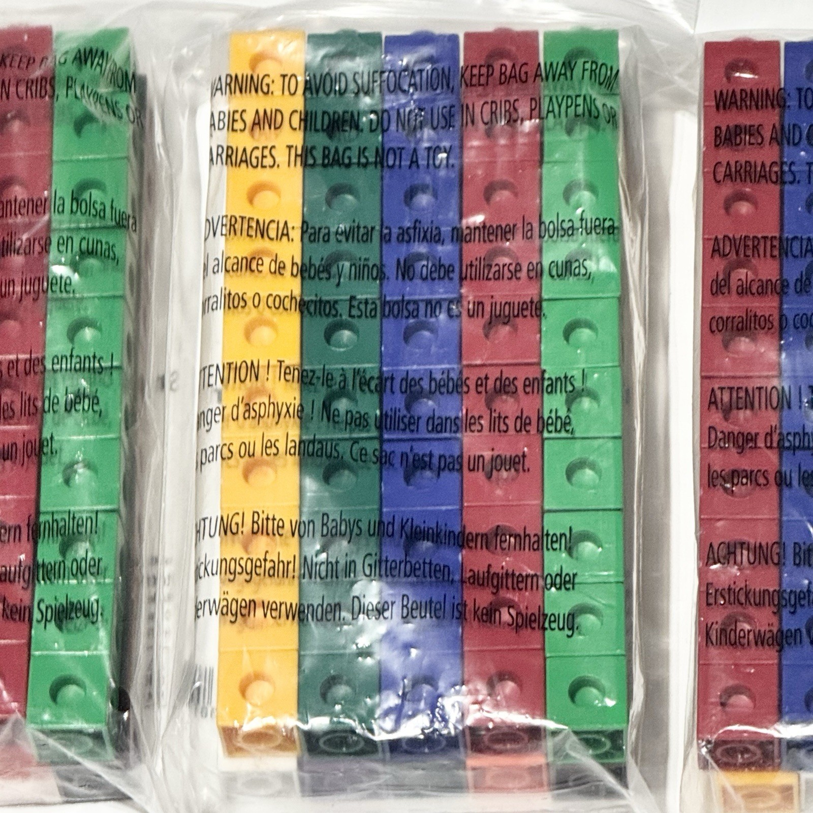 ETA Hand 2 Mind Snap Cubes #30500A Math Manipulatives 100/set 10 Colors Lot of 3