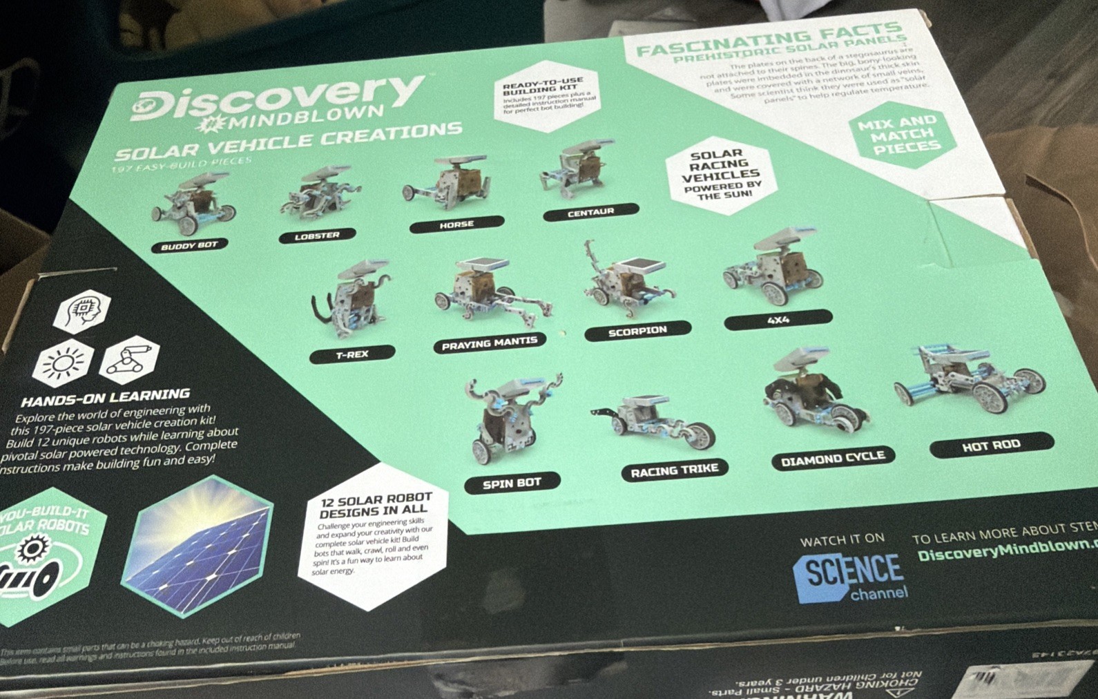 Discovery Children Mindblown STEM 12-in-1 Solar Robot Creation Kit 197pc NEW