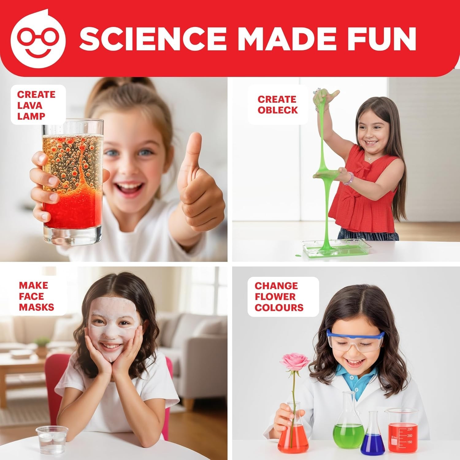 Girls First Science Experiment Kit for Kids Ages 4-5-6-7-8| Birthday Gift Ideas