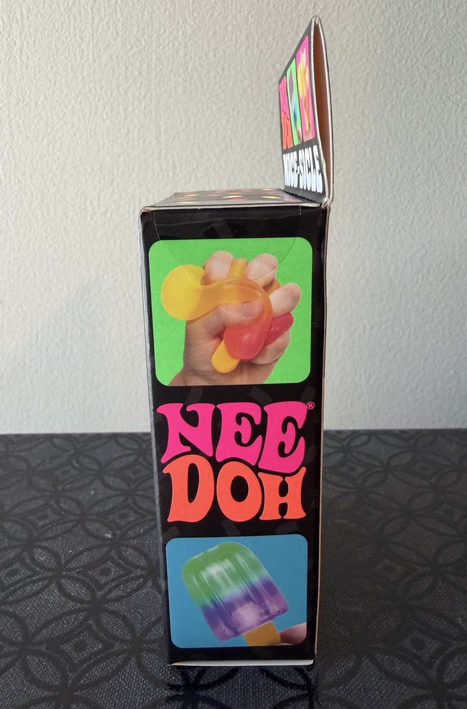 New NeeDoh Nice-Sicle Squish Squeeze Pink/Orange/ Red Popsicle
