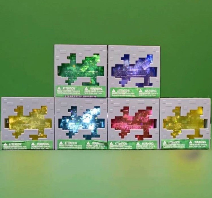 Minecraft Jelly Cubes Creeper in Box | Mixed Color | 1 Unit