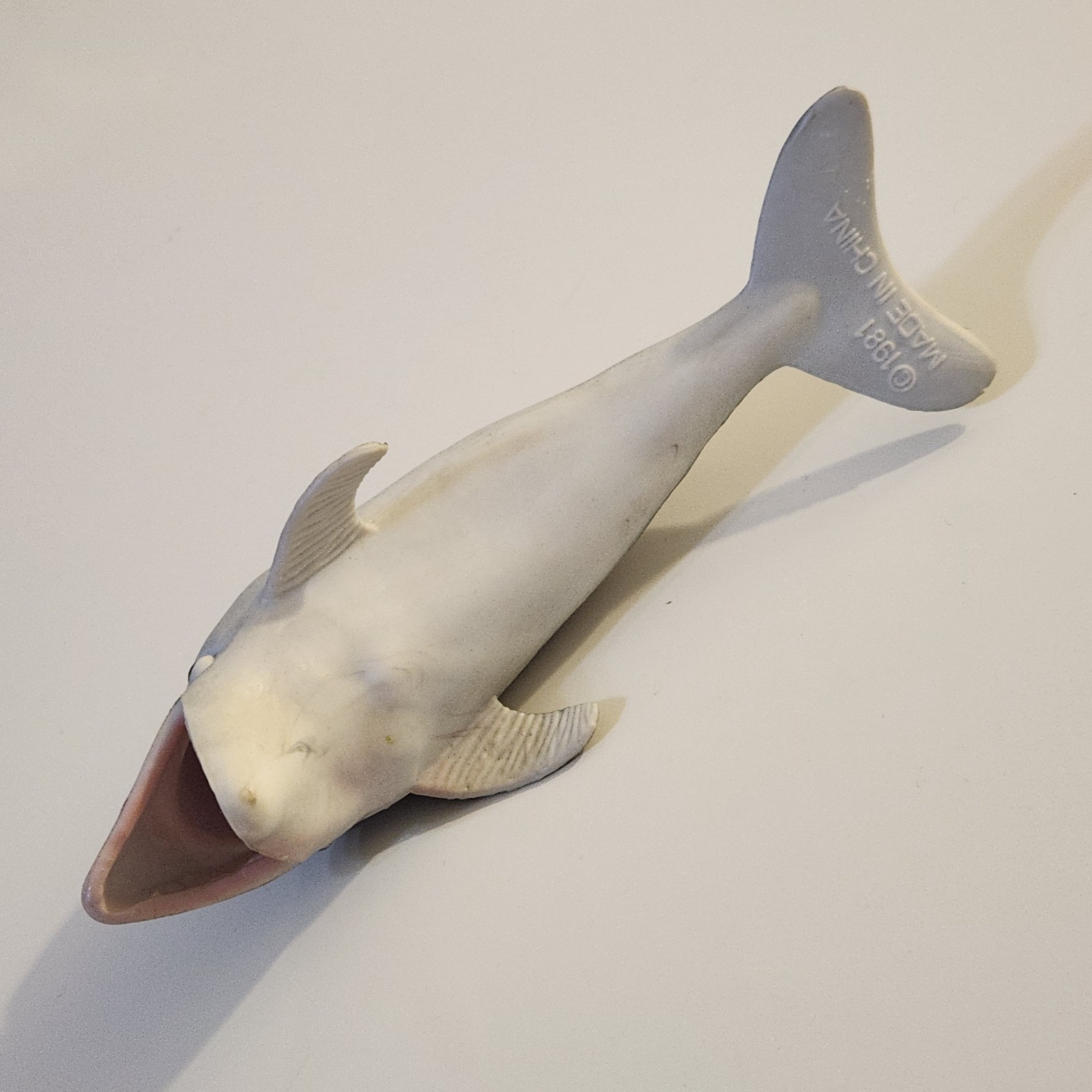 Lot Of 3 Plastic Rubber Dolphin Figures Gray 5.5″ 1981 Vintage (T)