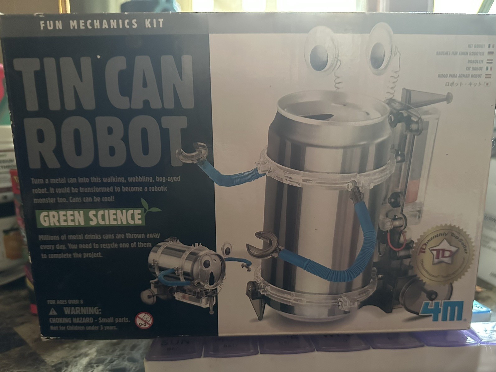 KidzRobotix Tin Can Robot Kit Educational Toy Fun Project OPEN BOX