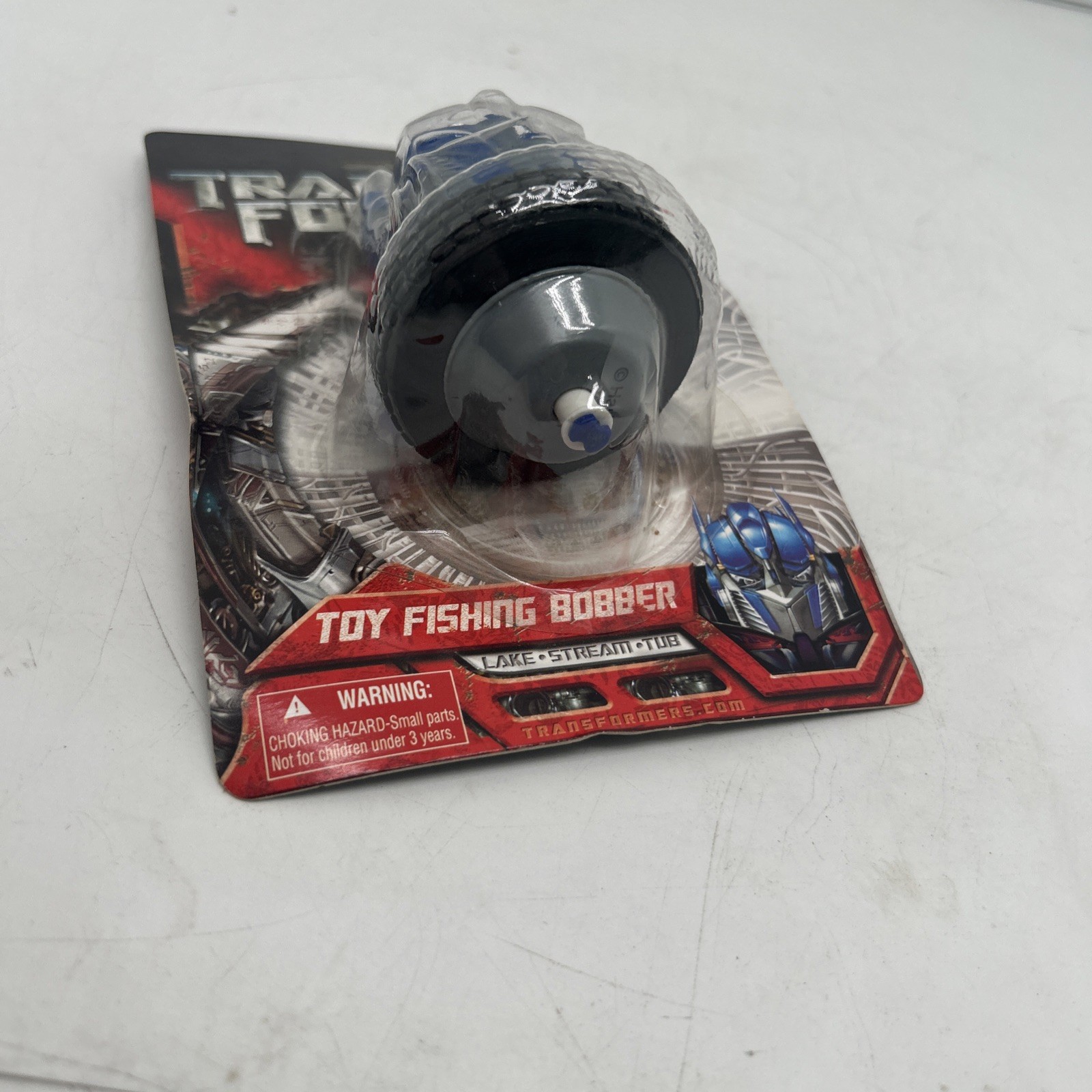 Optimus Prime Toy Fishing Bobber Transformers Lake Stream Tub Fun Blue NIP J65