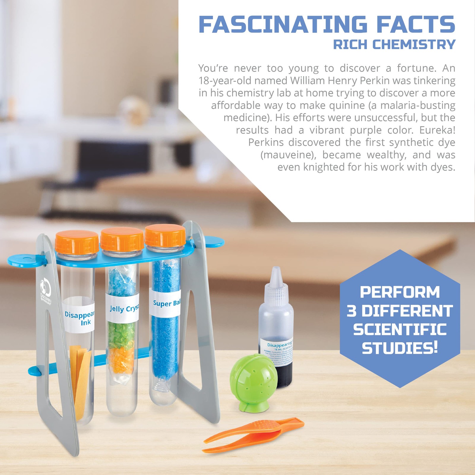 Discovery #MINDBLOWN 14-Piece Test Tubes DIY Science Kit with 3 Educational E…