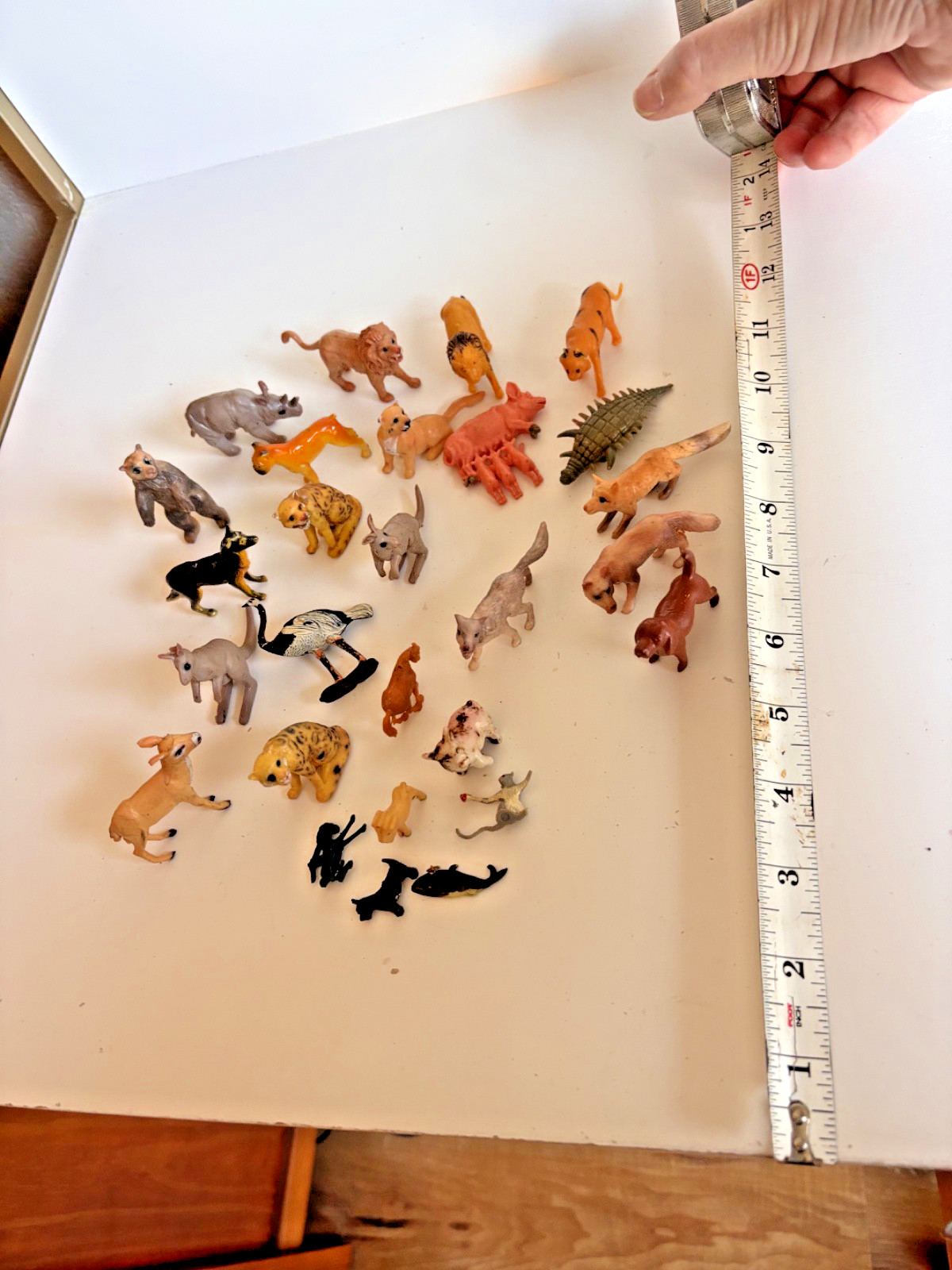 Lot of Vintage Small Plastic Toy Animals Farm Zoo Wild