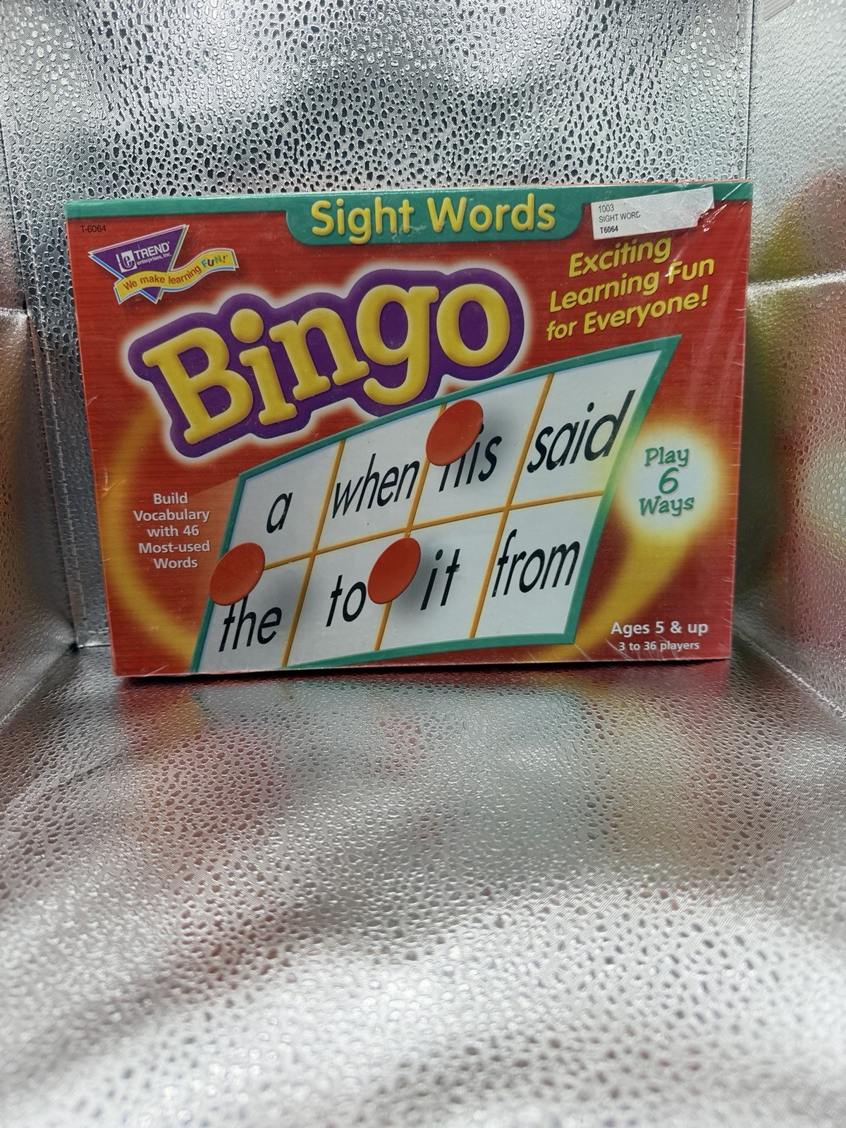 TREND enterprises Sight Words Bingo Game Ages 5+ T6064, Age Level 4-7 8-11 Years