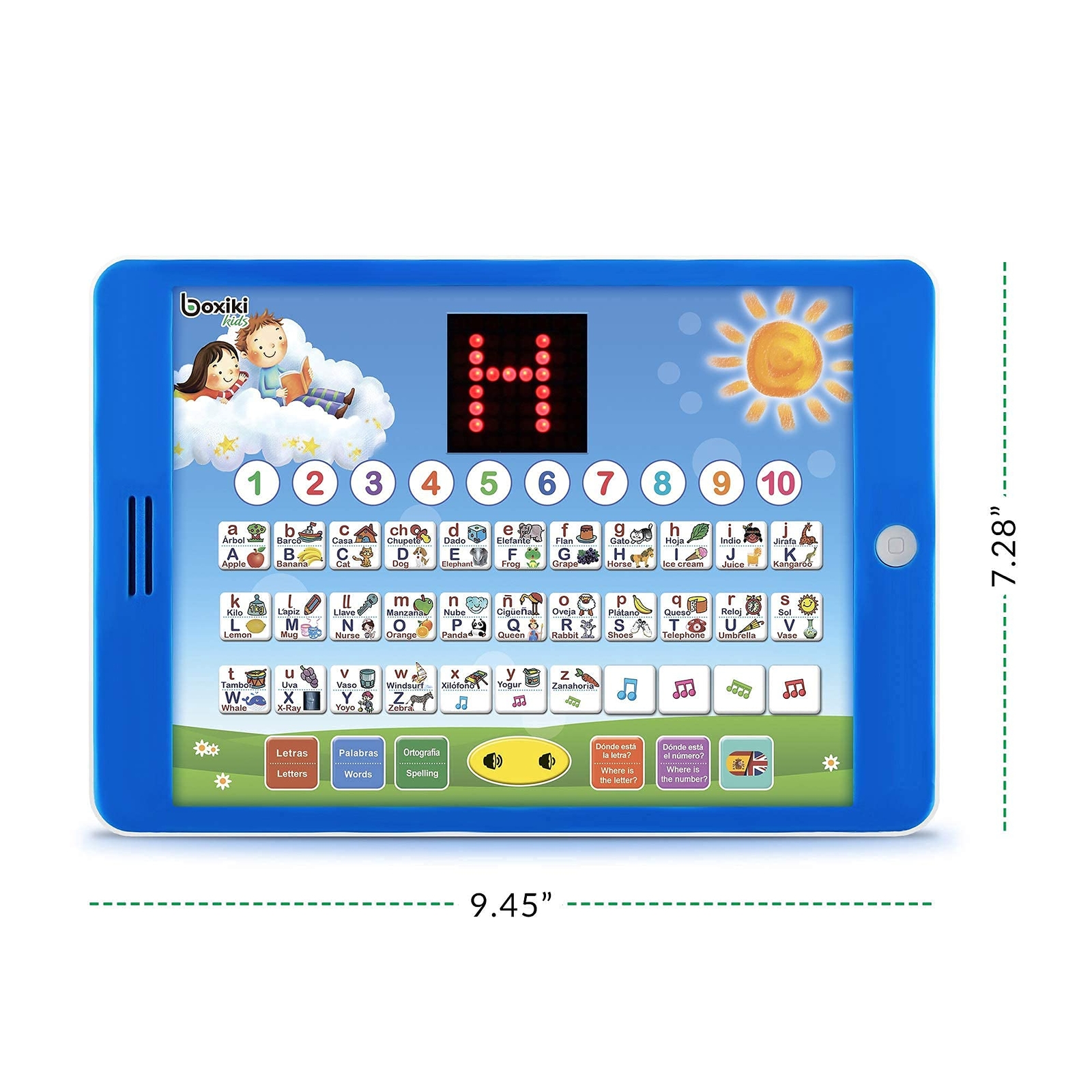 Bilingual Tablet for Kids with Interactive Spanish and English Educational Games