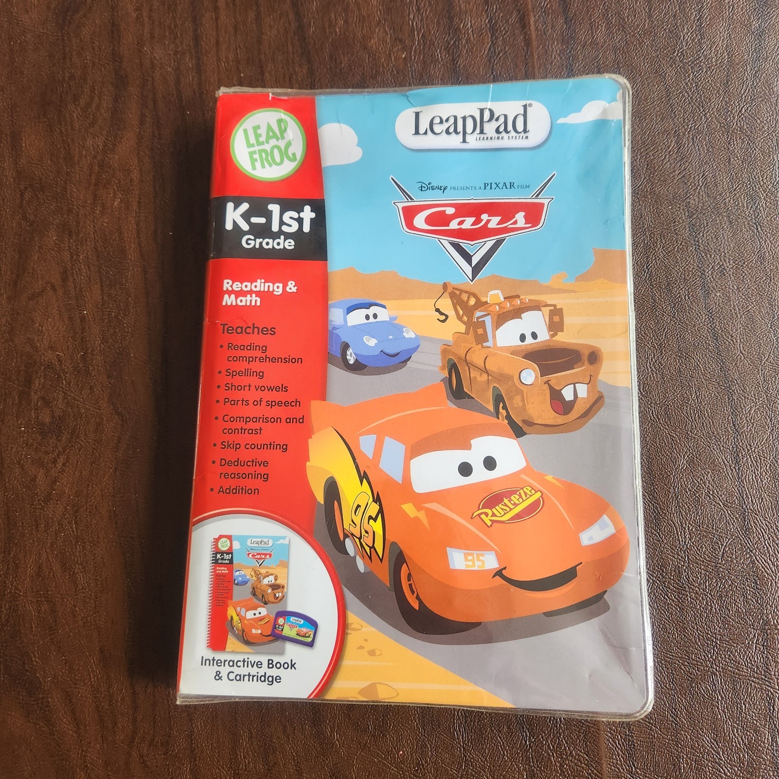 LeapFrog LeapPad Disney Pixar Cars Reading & Math Book & Cartridge