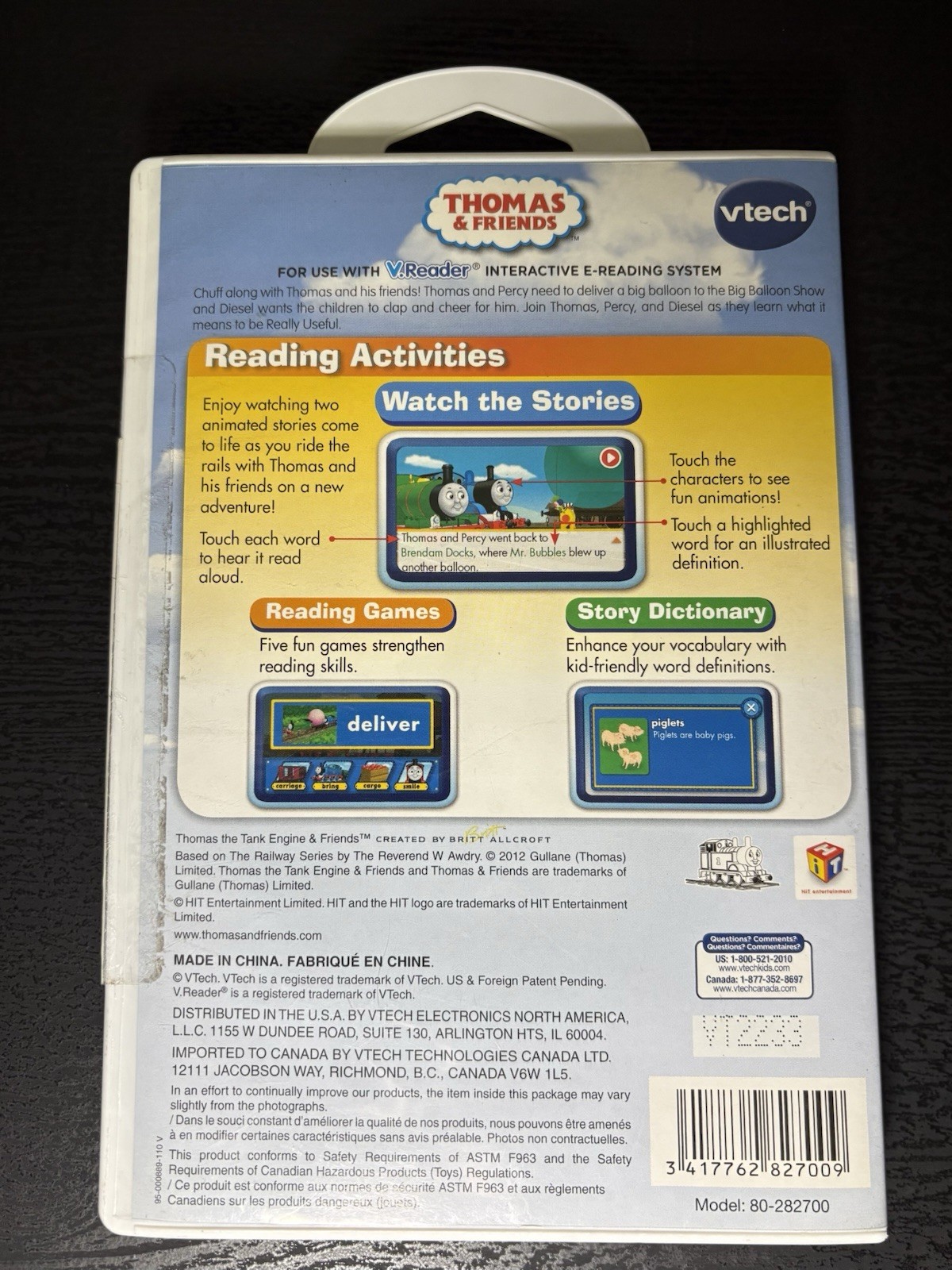 Sealed 2012 VTech V.Reader Thomas & Friends Up Up and Away Learning System
