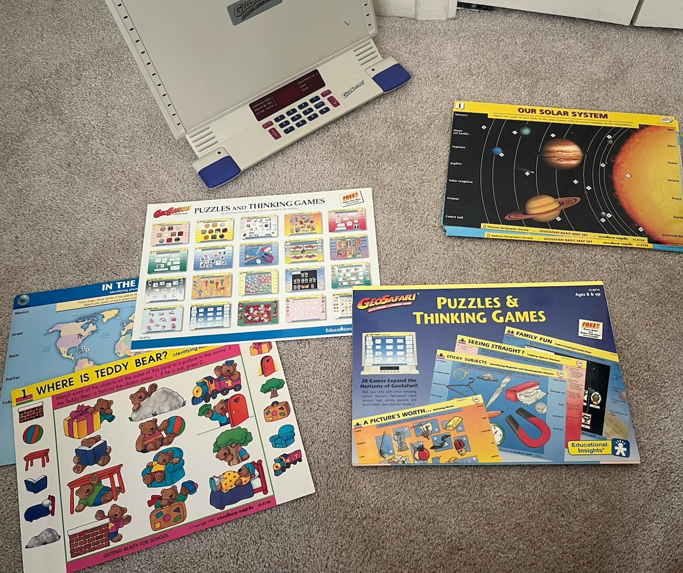Geosafari Electronic Learning Game With Cards TESTED WORKS EL-8865