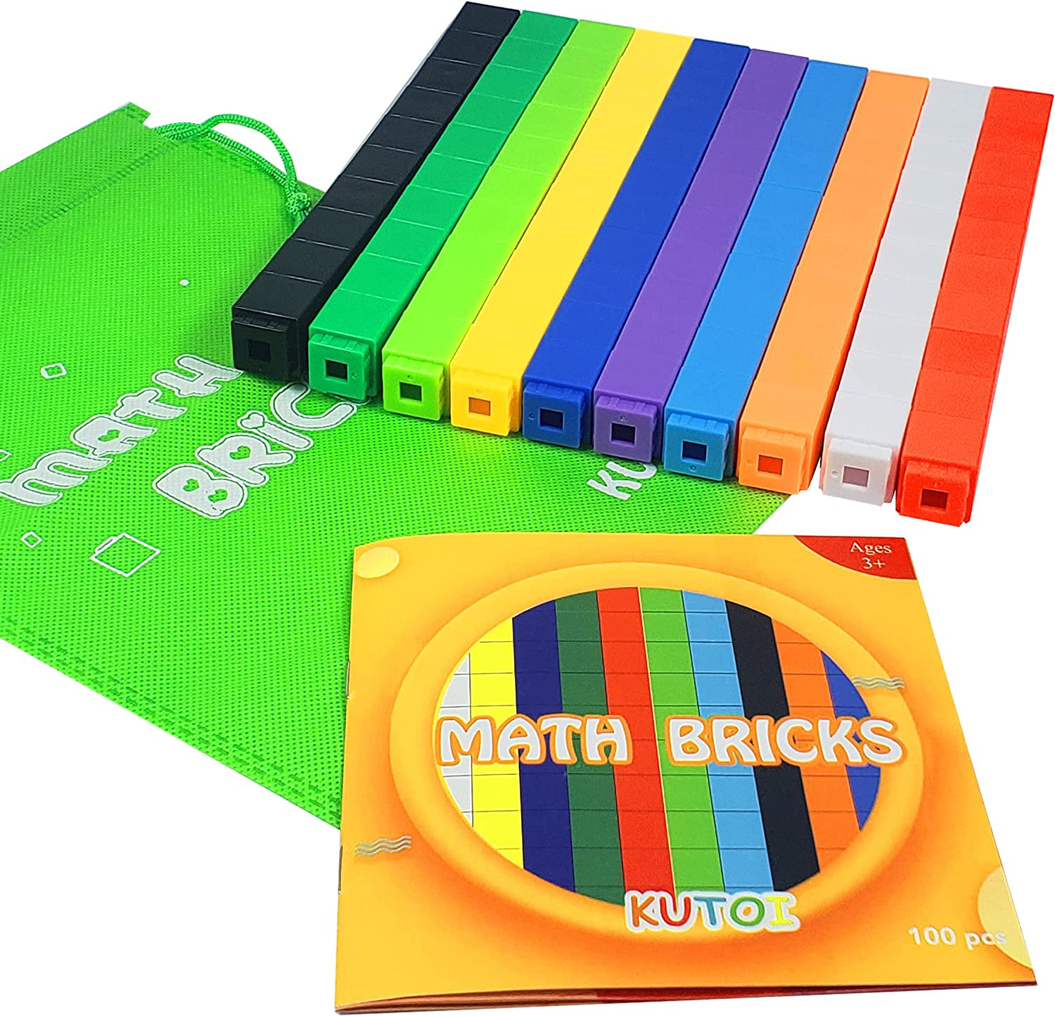 Set of 100 Math Manipulatives Counting Cubes Educational Number Blocks …