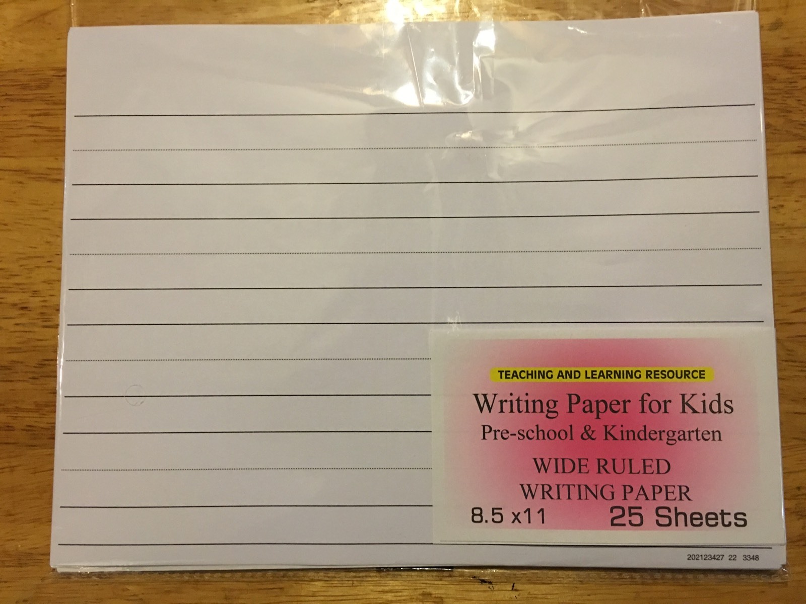 Writing Paper for Kids – Wide Ruled Writing Paper – 11X 8.5 in, 20 lb, 25 sheets