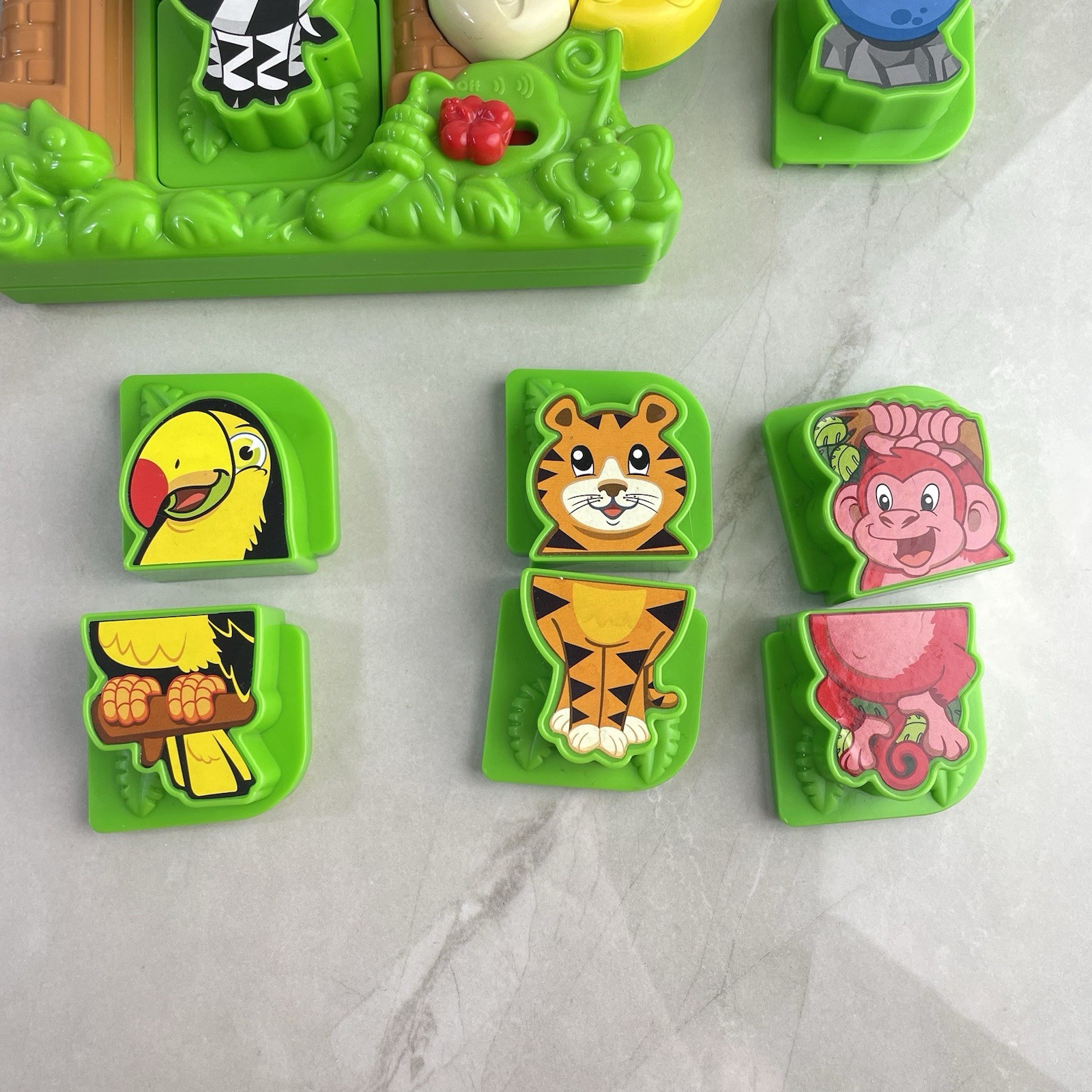 Leap Frog Zoo Animals Fridge Magnets Sound Complete French English Tested RARE